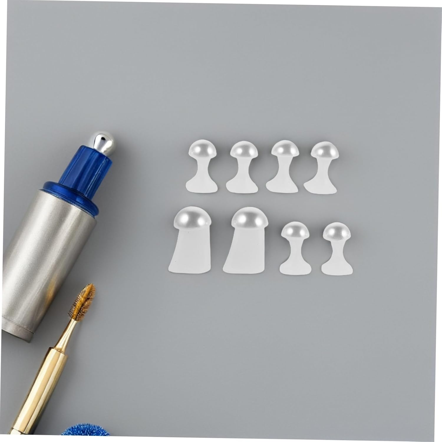 HAPINARY 24Pcs Nail Toe Separator Nail Tools Toe Separators Finger Divider Silica Gel White image number 1
