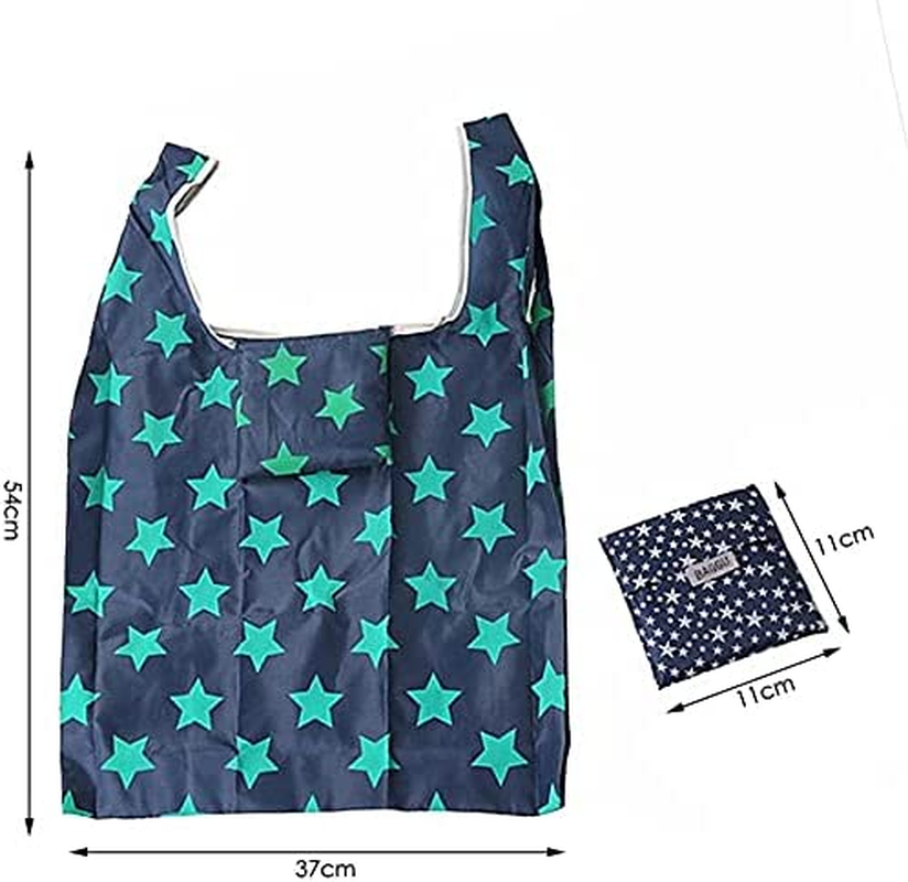 6 Pack Foldable Shopping Bag Portable Reusable Grocery Bags Handy Travel Bags for Household Outdoors image number 4