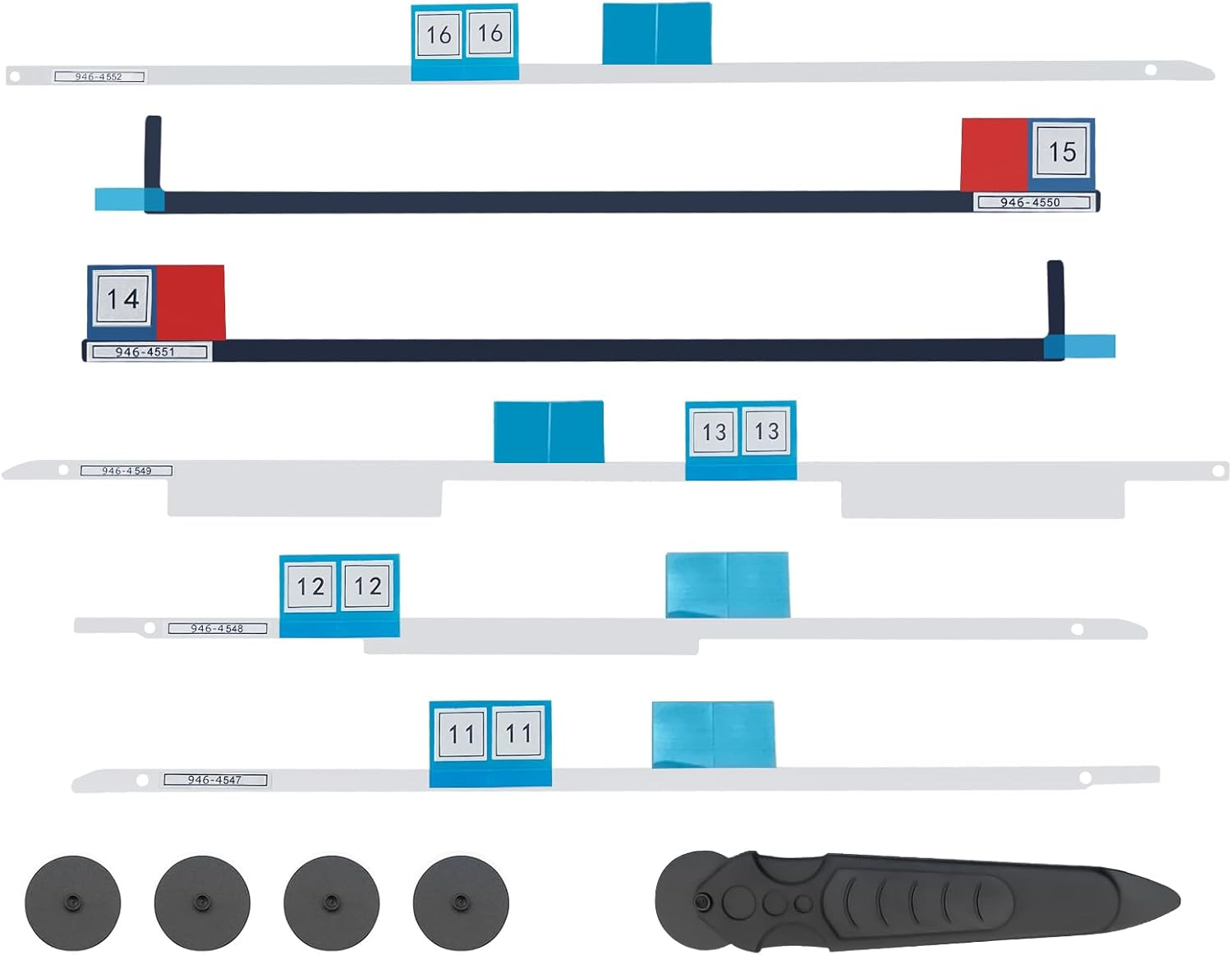 LCD Display Screen Adhesive Strips Sticker Replacement Tape Professional Repair Kit Compatible with Imac 27" A1419 Retina 2012-2015 (With Opening Tool)