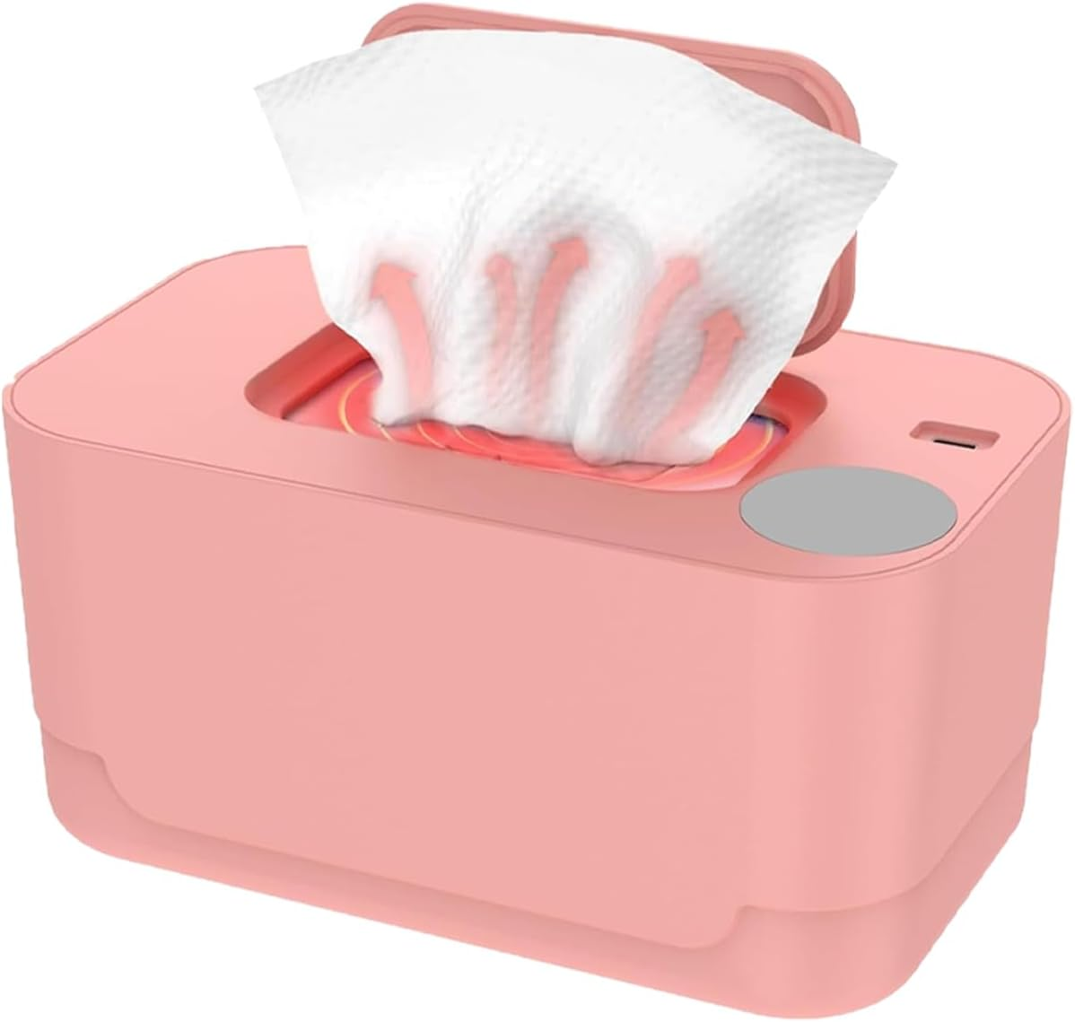 Wipe Warmer - Home Use Wet Wipes Warmer with Even Heating,Gentle Space-Saving Diaper Holder Case for Bedroom Living Room Comfort
