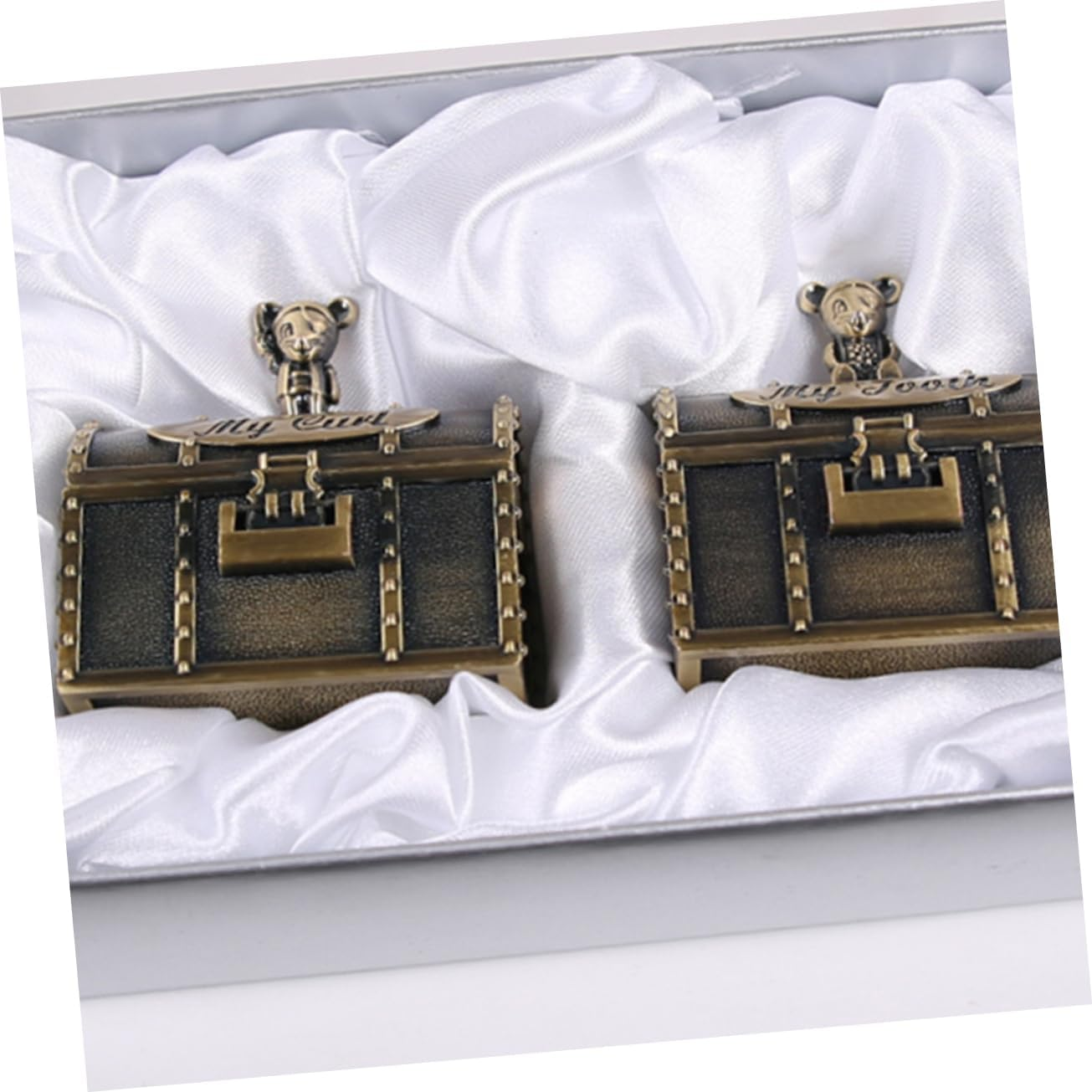 2Pcs Fetal Hair Storage Box Keepsake Box for First Tooth Tooth Curl Container for Teething image number 6