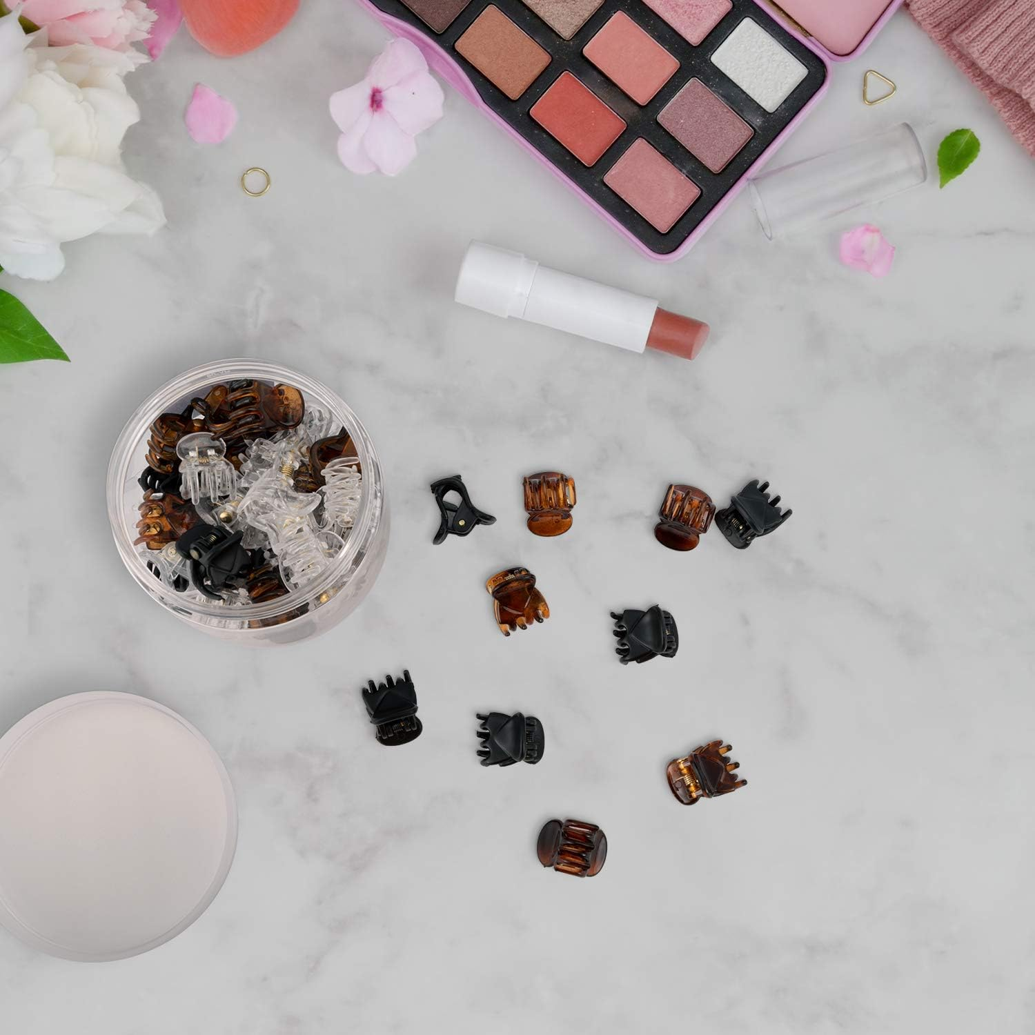 YOHAMA 36 Pcs Durable Mini Hair Claw Clips, Great for Design Kids and Adult Hairstyles, Decroation Buns, Pining Bangs, Strong Grip, Multifunction Clamp Clips.(3 Colors) image number 3