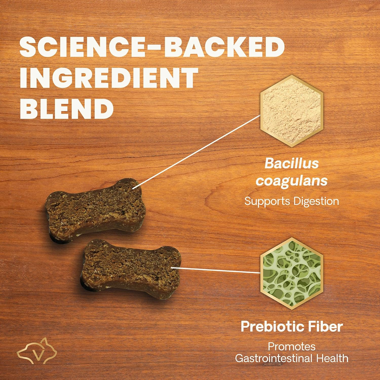 Vetriscience Gut Health Chews, Probiotic Everyday Digestive Supplement for Dogs, Pet Probiotics for Digestion Support, Gas and Diarrhea, Immune Support, 1 Billion CFU per Chew, Duck, 120 Count image number 6