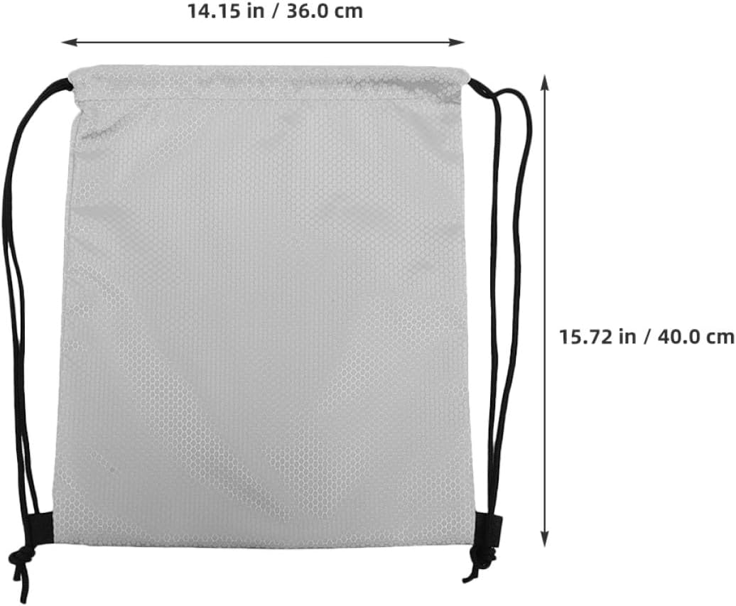 JOINPAYA 2Pcs Waterproof Drawstring Backpack Sports Bag Gym Sack Oxford Cloth Fitness Bag for Men Women Unisex Outdoor Basketball Cycling Gray image number 3