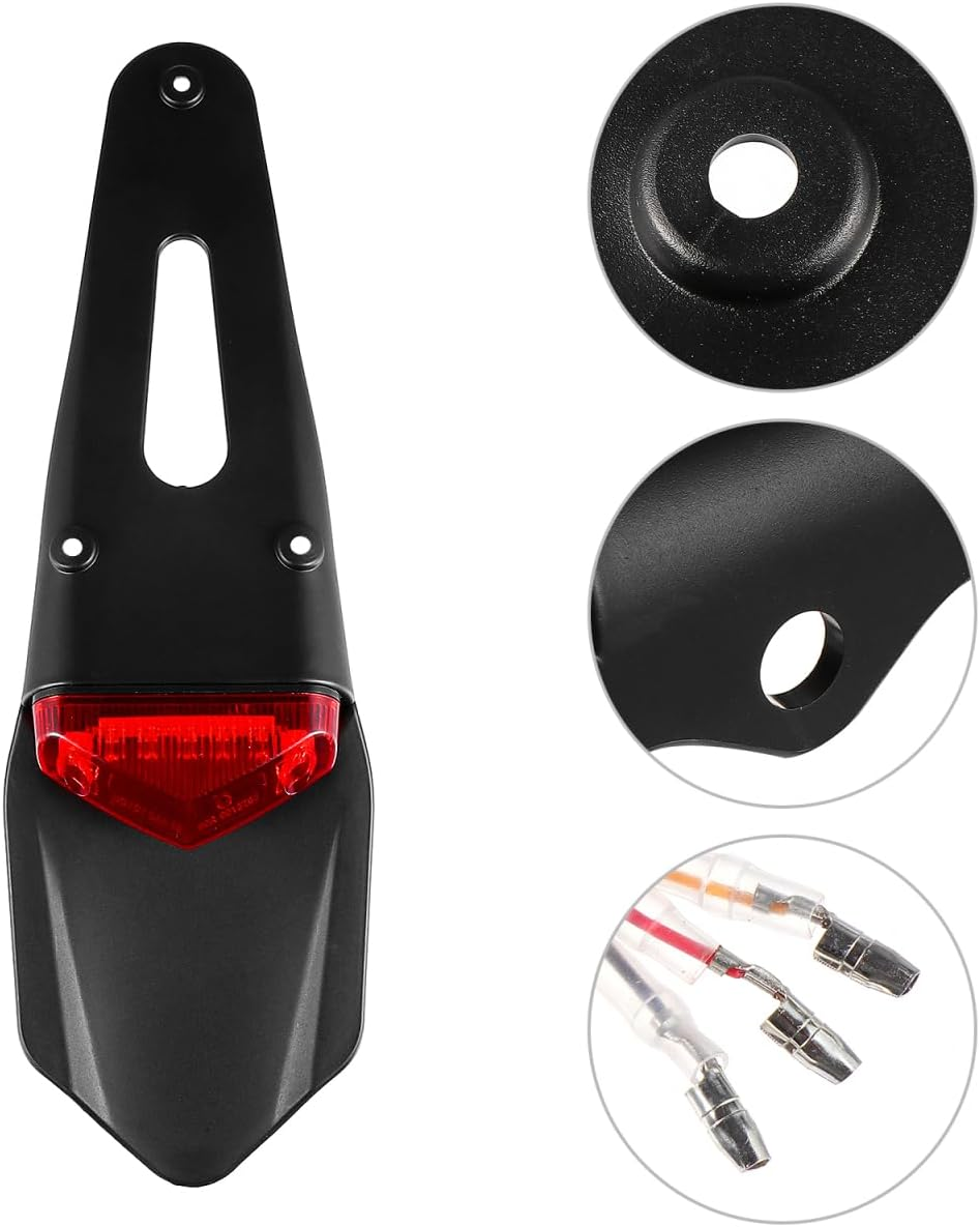 ULTECHNOVO Motorcycle Rear Lamp Led Taillight Brake Running Light Universal Fit High Brightness for Motorbike Car Trailer Motocross Dirt Bike image number 4