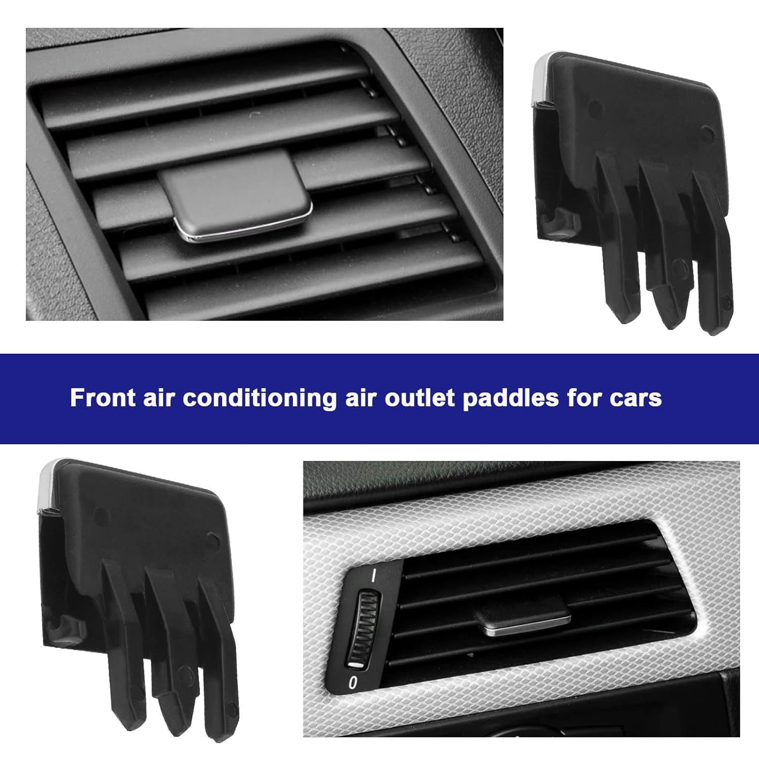 VGOL 4X Car Air Vent Outlet Tab Clip Air Conditioning Vent Toggle Piece Compatible with Toyota Compatible with Corolla 2007-2013 Air Vent Tab Clip Black image number 4