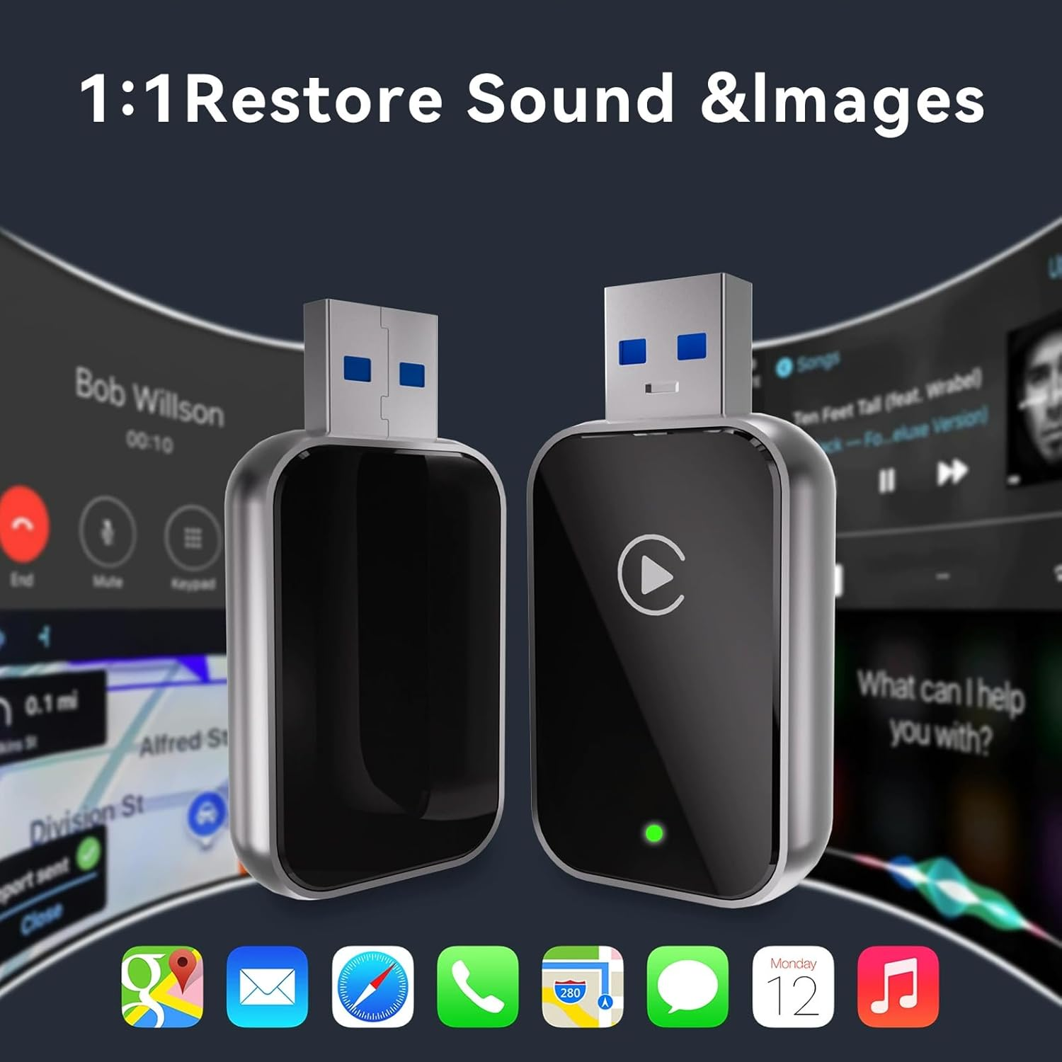 Wireless Carplay Adapter for Iphone - 2025 Model Converts Wired Carplay to Wireless, Easy Plug & Play Setup, Compatible with Vehicles after 2016 (Ios Only) image number 4