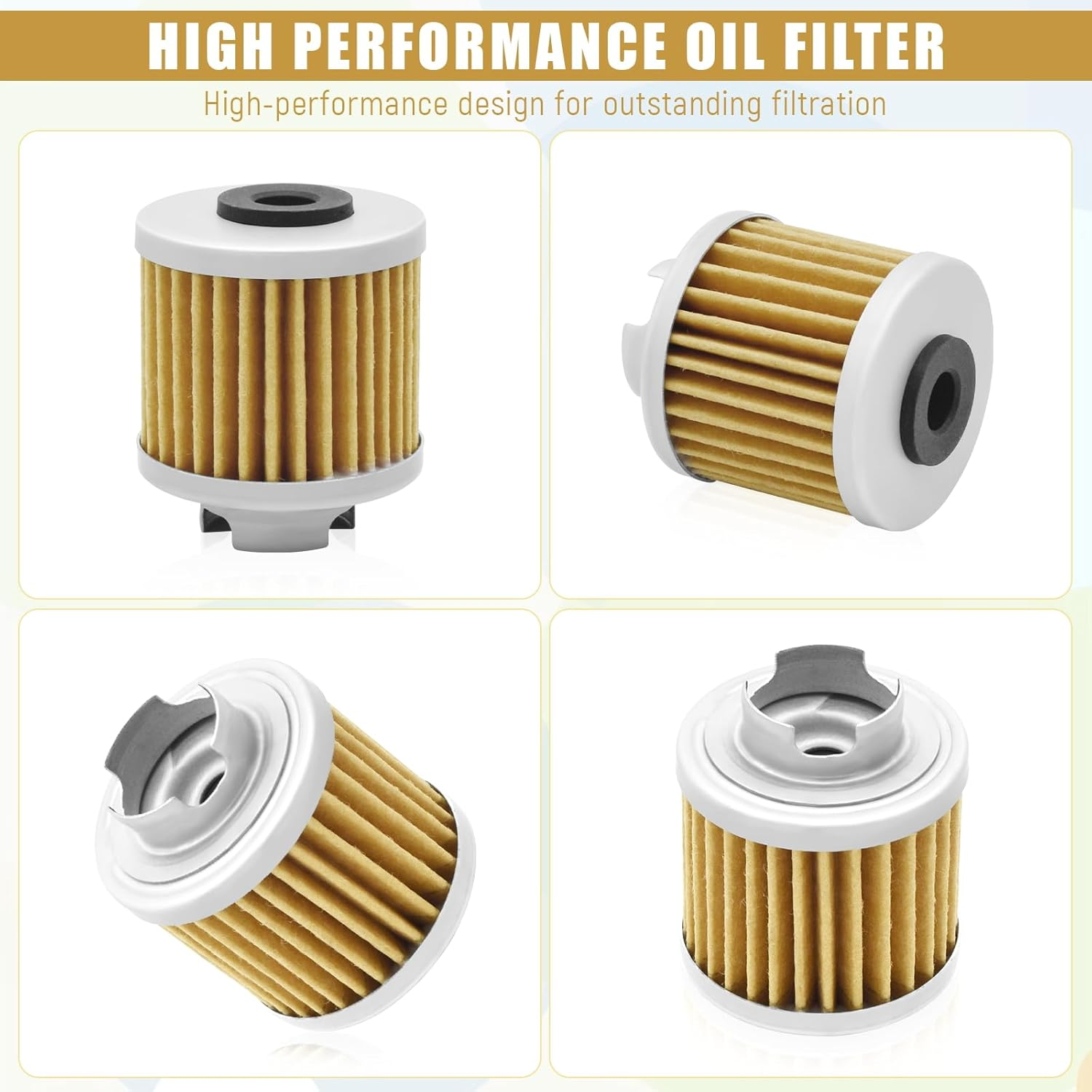 Wai Danie 5 Pcs Oil Filters Compatible with YX 150Cc 160Cc Zongshen 155Cc ZS155 Engine Pit Bike Motorcycle 15412-HB6-003 Fit Zongshen ZS190 image number 6