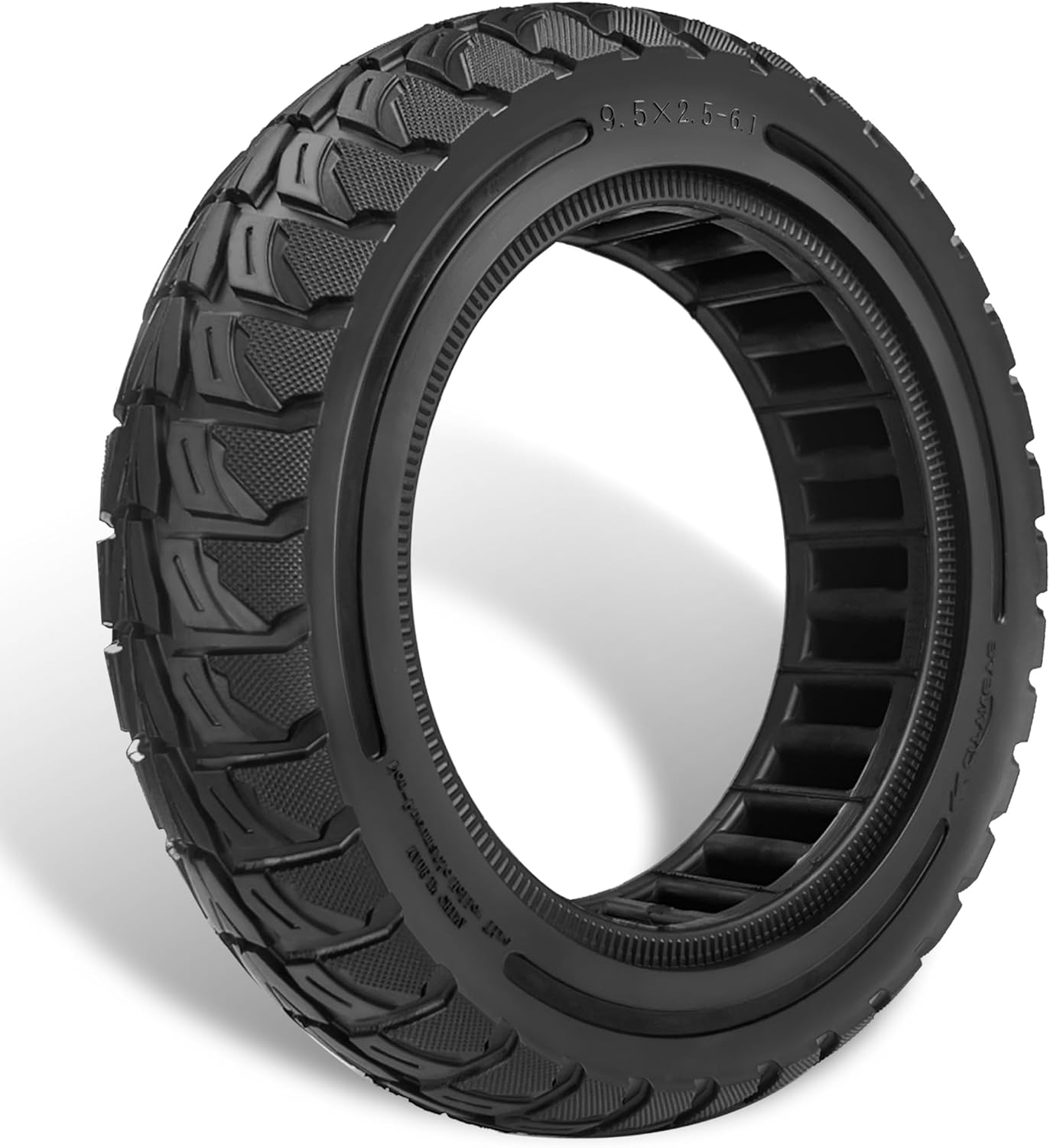 9.5X2.5-6.1 Off-Road Solid Tire Replacement for NIU Kqi3 Pro/Max/Sport Scooter - Puncture-Free, Hassle-Free Maintenance - Anti-Skid, Shockproof 9.5 X 2.50 Inch Tubeless Tire