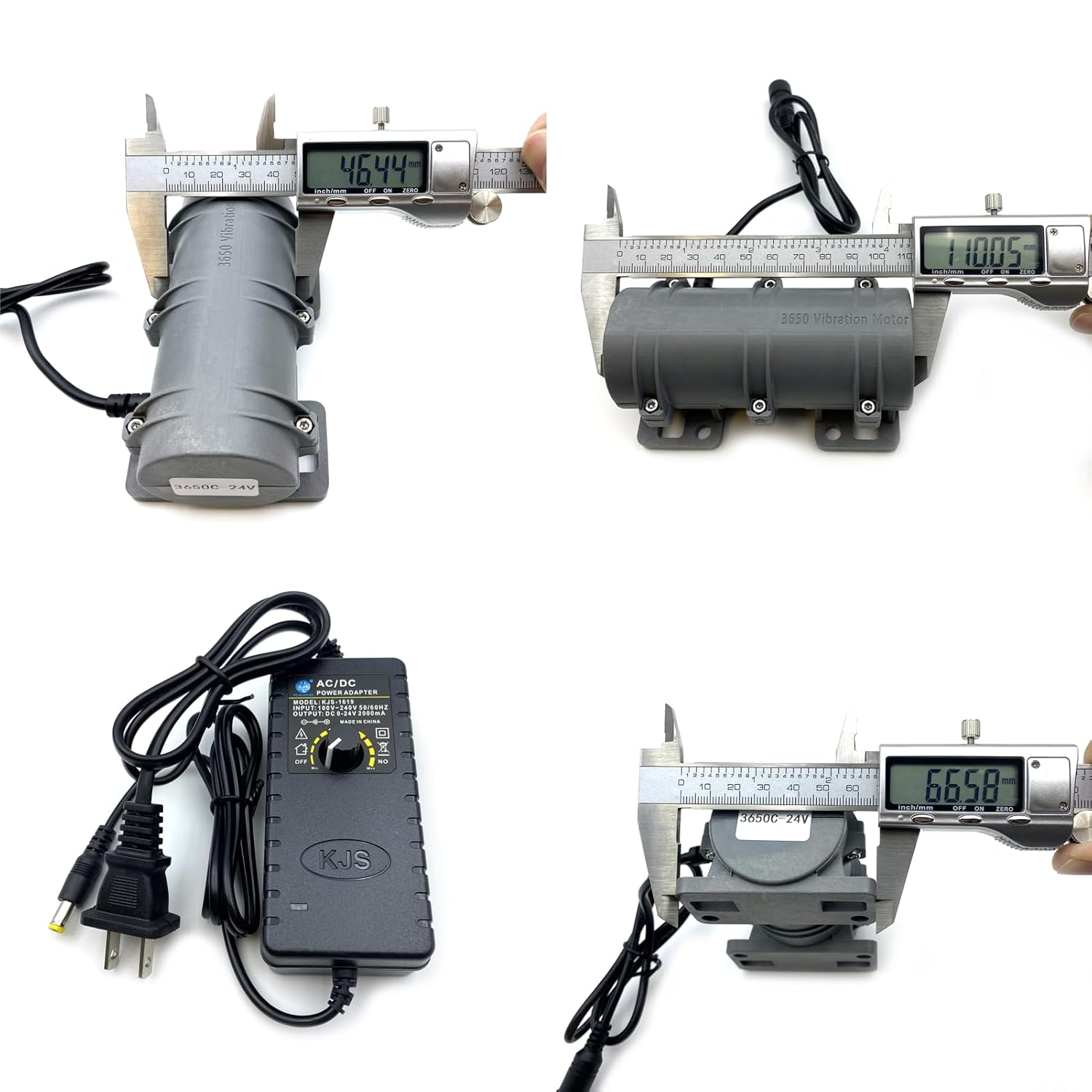 DC 24V Strong Mini Vibration Motor, 3800RPM Adjustable Energy Saving Electric Vibration Motor DIY Portable Massager Vibration Motor Rotary Speed Vibrating Motor for Massage Bed Vibration Chair image number 5