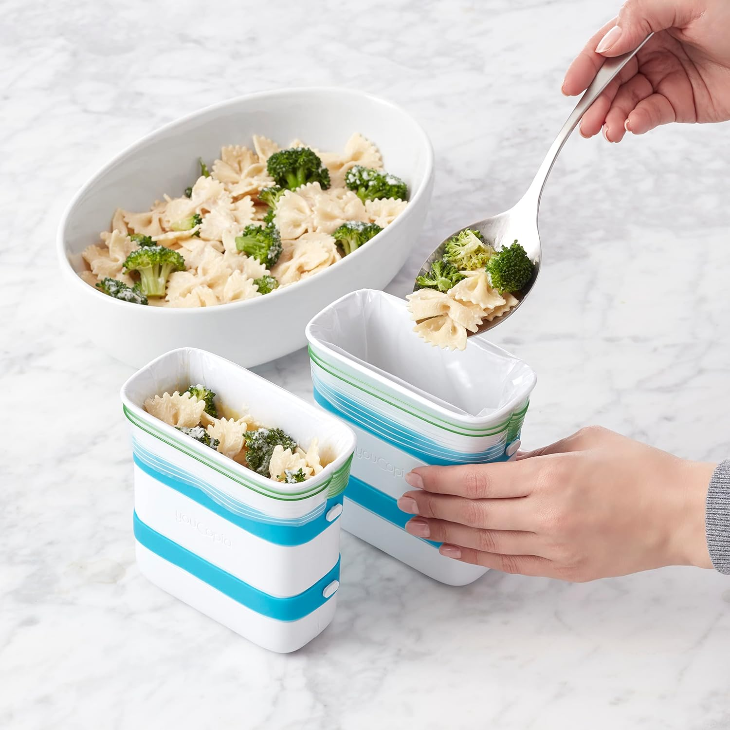 Youcopia Freezeup Freezer Food Block Maker, Quart 2-Pack image number 6