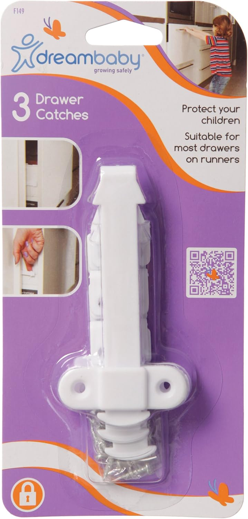 Dreambaby Drawer Catches, 3 Pack