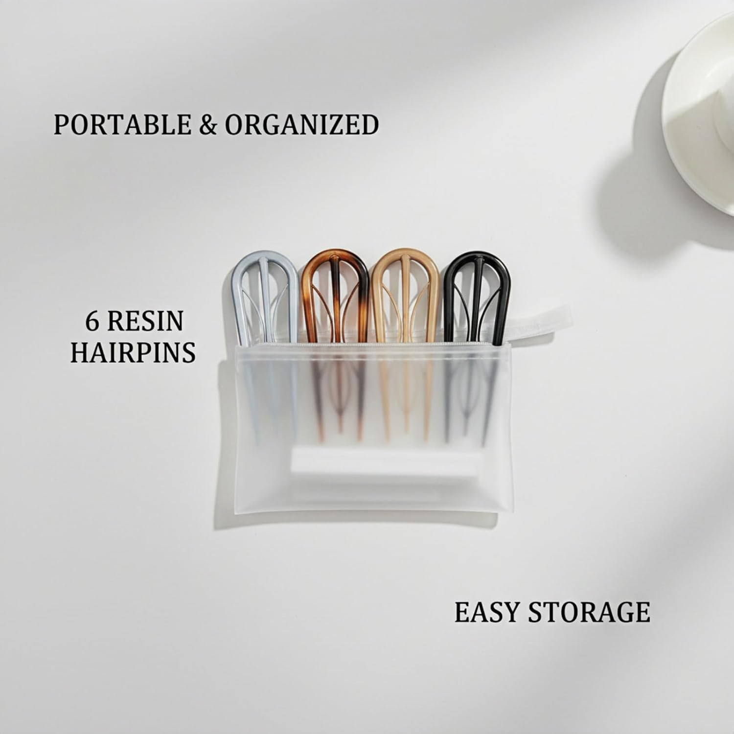 Aililong Pack of 6 Large French Hair Pins, U-Shaped Hairpin French Hair Pin Hair Clip French for Women, Durable French Hair Clip, French Twist Hair Pin Bobby Pins Hair Clips image number 3