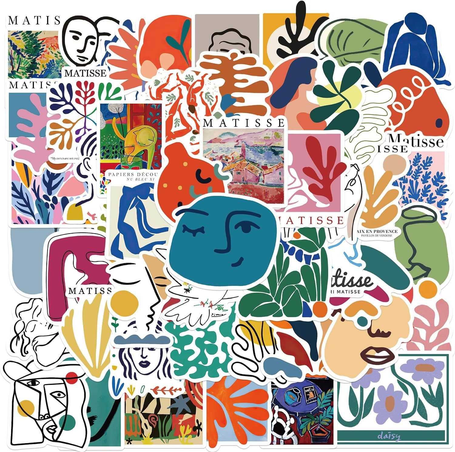 50 Pcs Cute Aesthetic Waterprof Vinyl Anime Stickers Sticker for Water Bottle Laptop Hard Hat Skateboard Automobile Kids Teens Adults Bxmywords