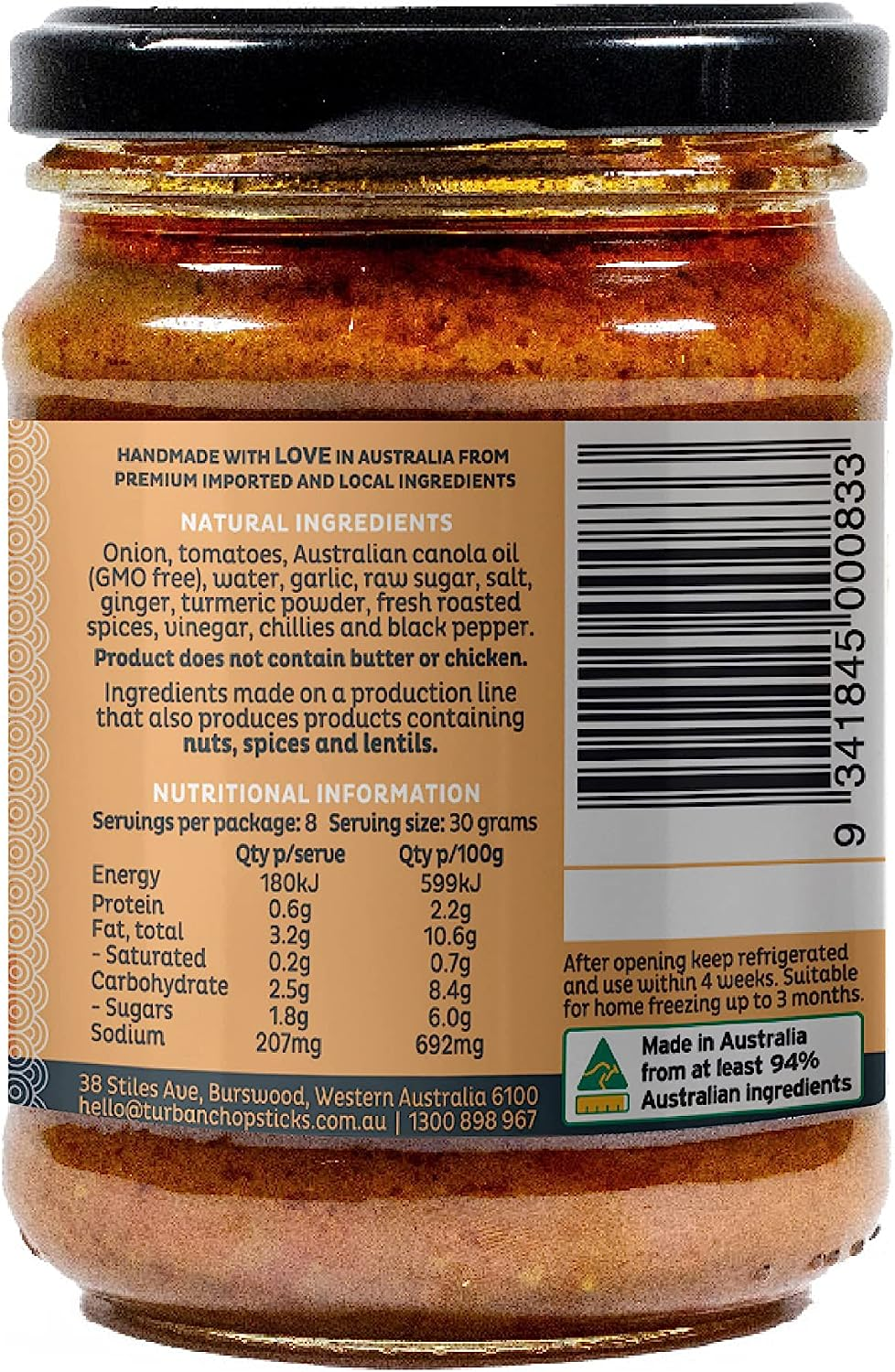 Turban Chopsticks Butter Chicken Curry Paste 240 G image number 2