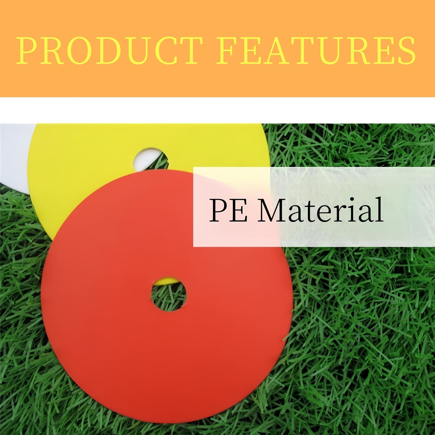 10 Pack Spot Markers Flat Disc Markers Poly Vinyl Spot Markers Non- Spots Markers Agility Markers Floor Dots Football Basketball Sports Speed Agility Training Markers for Sports Training image number 3