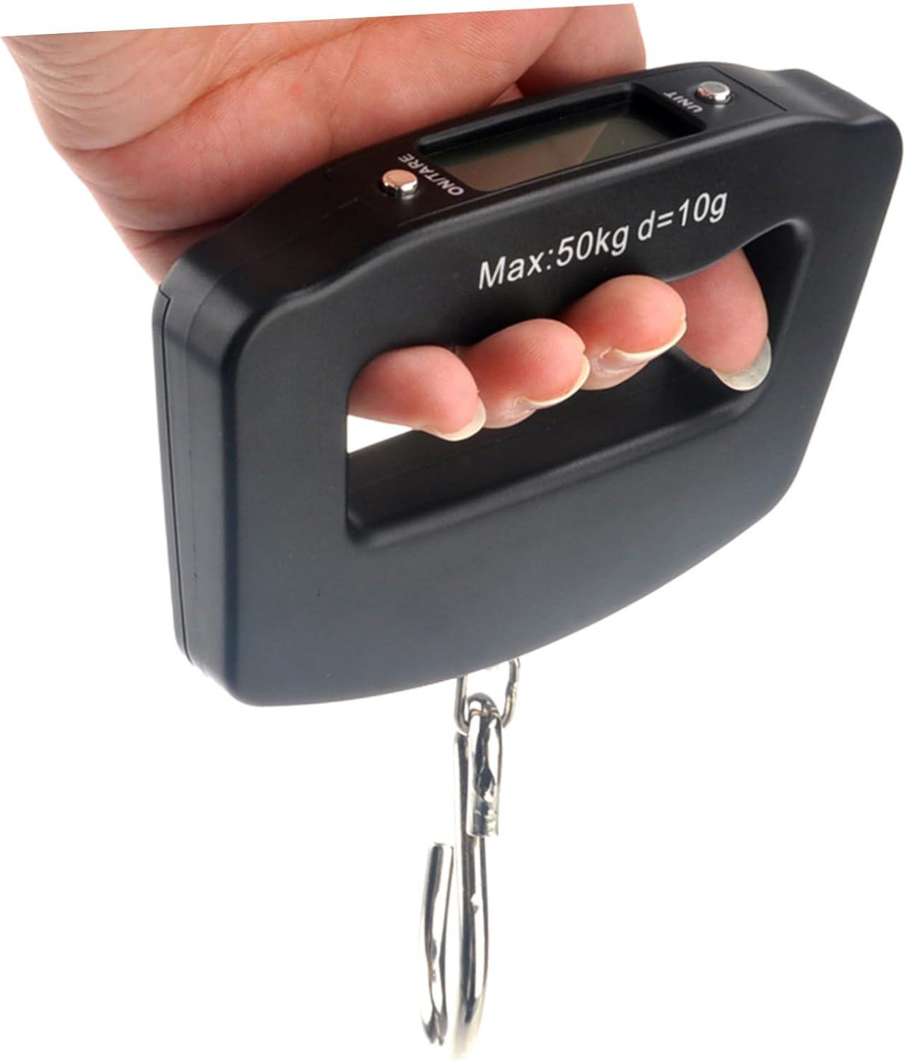 GOOHOCHY 2PCS Digital Hanging Luggage Scale Portable Travel Bag Weigher with Comfortable Handle Large Hook Backlit LCD for Suitcase Baggage Accurate Mini Handheld Scale image number 3