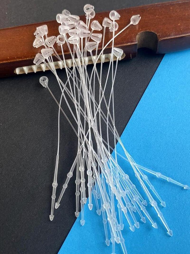 Plastic Fastener 1000Pcs Loop Pins Hang Tag Snap Lock Pin Security Loop for Retail Store Clothing (3 Inch) image number 2