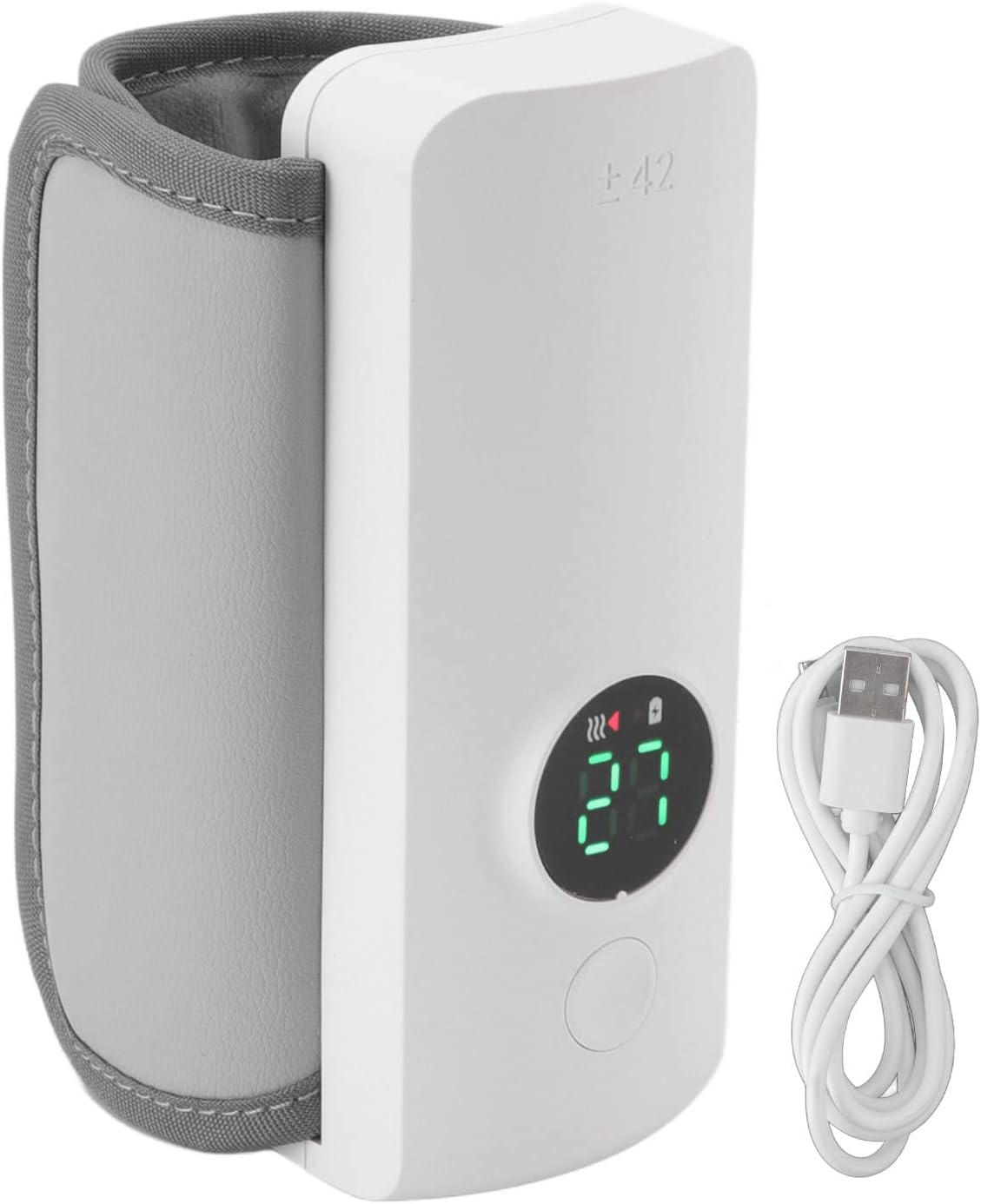 Bottle Warmer Bag, USB Portable Bottle Heating Bag with Hook and Loop, Real Time Monitoring, Rechargeable Design for Home Travel Car image number 2