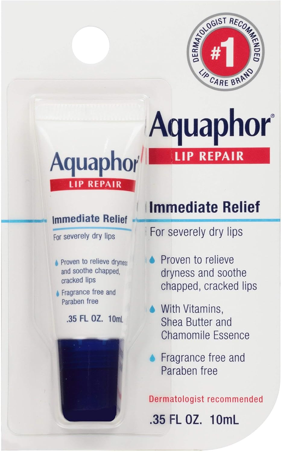 Aquaphor Lip Repair 0.35 Oz (Pack of 10) image number 1