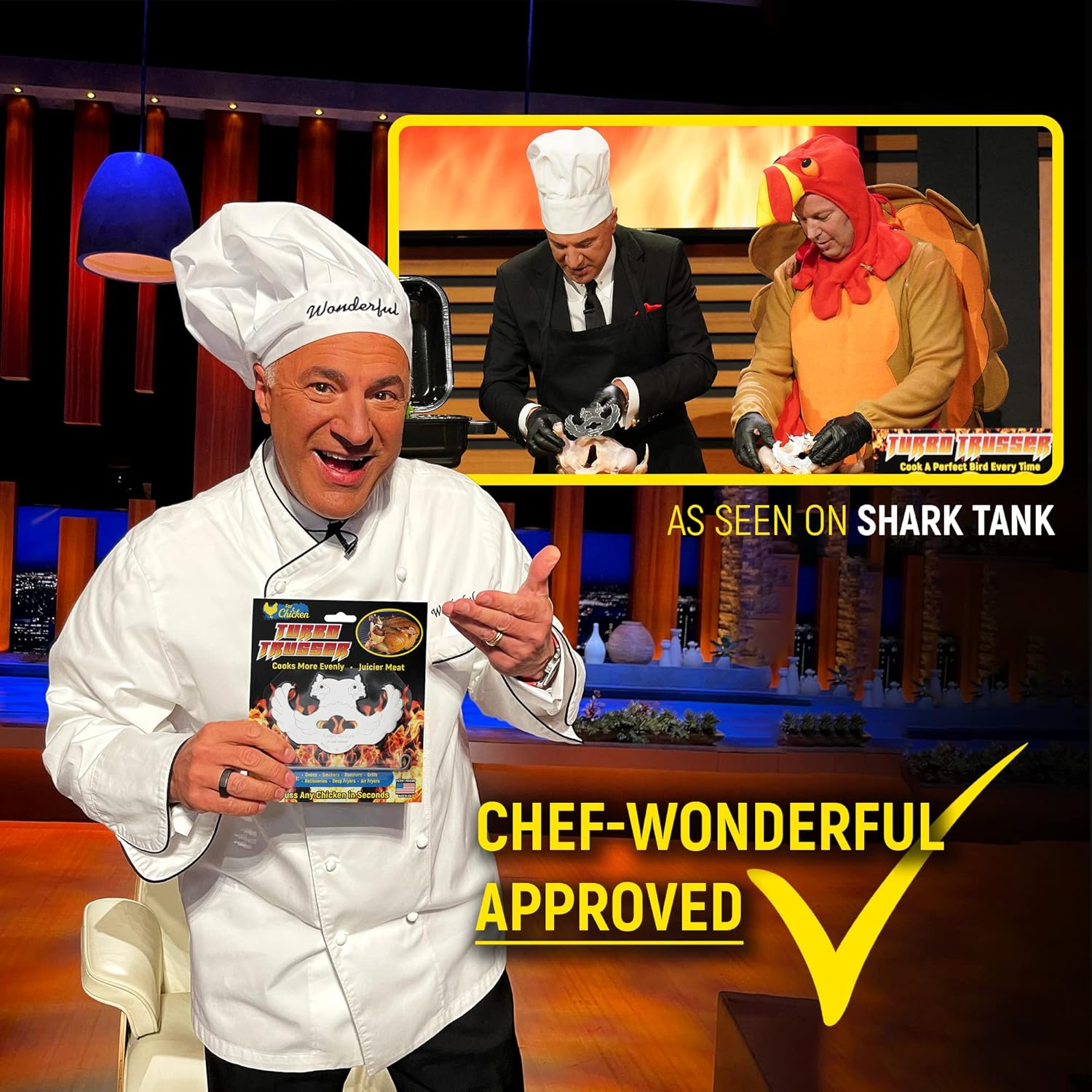 Turbo Trusser for Chicken I as Seen on Shark Tank I Cooks Evenly & Makes Meat Juicier I Easy-To-Use & Dishwasher Safe I for Ovens, Smokers, Roasters, Grills, Rotisseries, Air Fryers & Deep Fryers image number 4