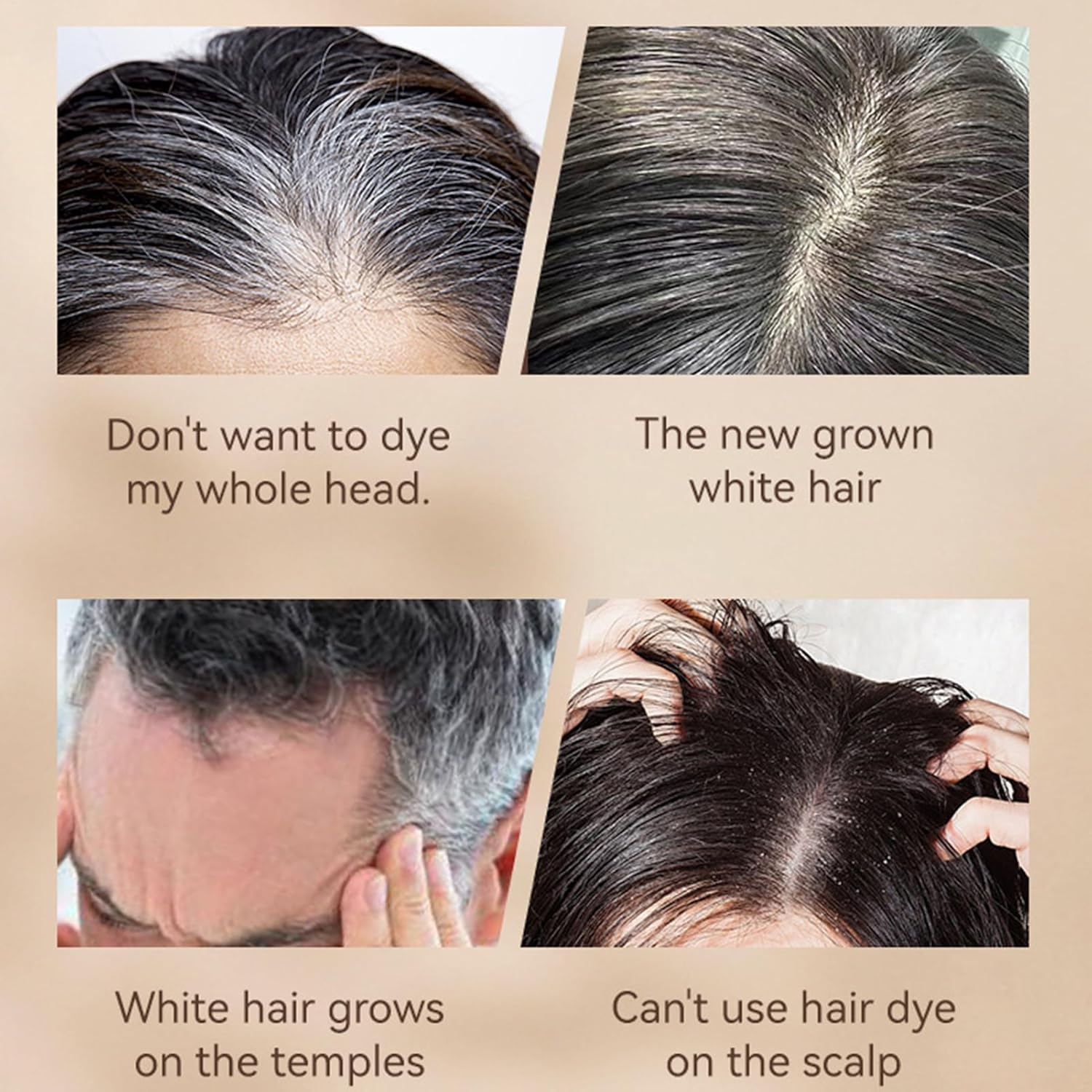 Hair Dye Comb - Instant Black Brush Portable | Natural Color Comb Beard Hair Dye,For Styling Grooming Long Short Salon Stylist Beard Grooming Travel Birthday Wedding Women Men