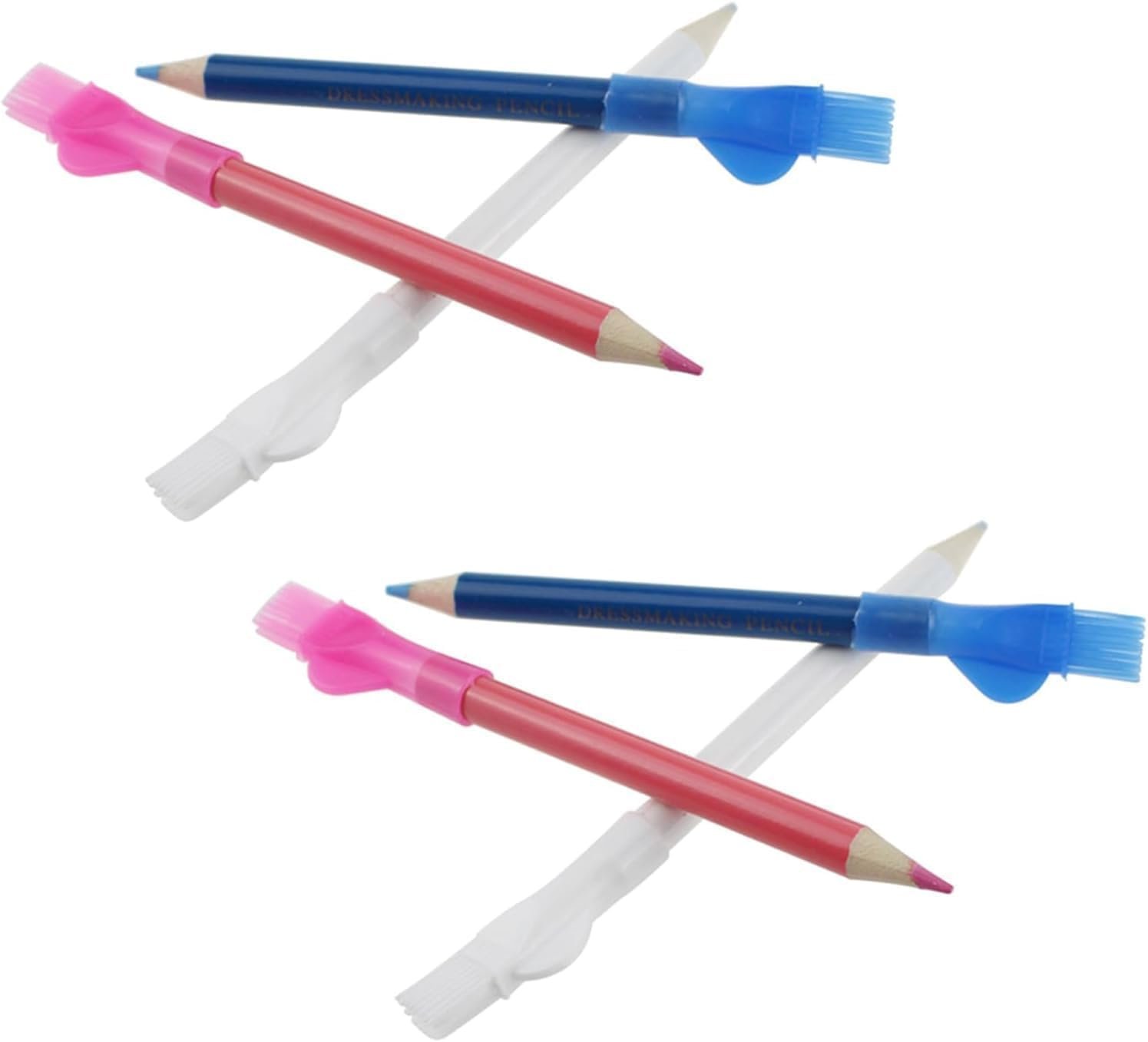 Walquicks 9 Pcs Fabric Marking Pencil Colors Pencils, Tailor Pen Tailors Marking and Tracing Tool Sewing Fabric Hand Colors Pencil Pencil with Brush for Sewing Craft Mark on Wood, Plastic, Etc image number 5