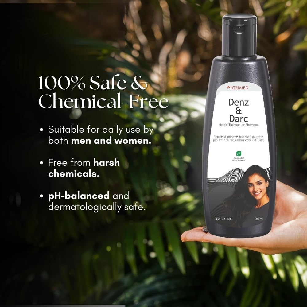 Atrimed Denz and Darc Shampoo 200Ml, Pack of 2