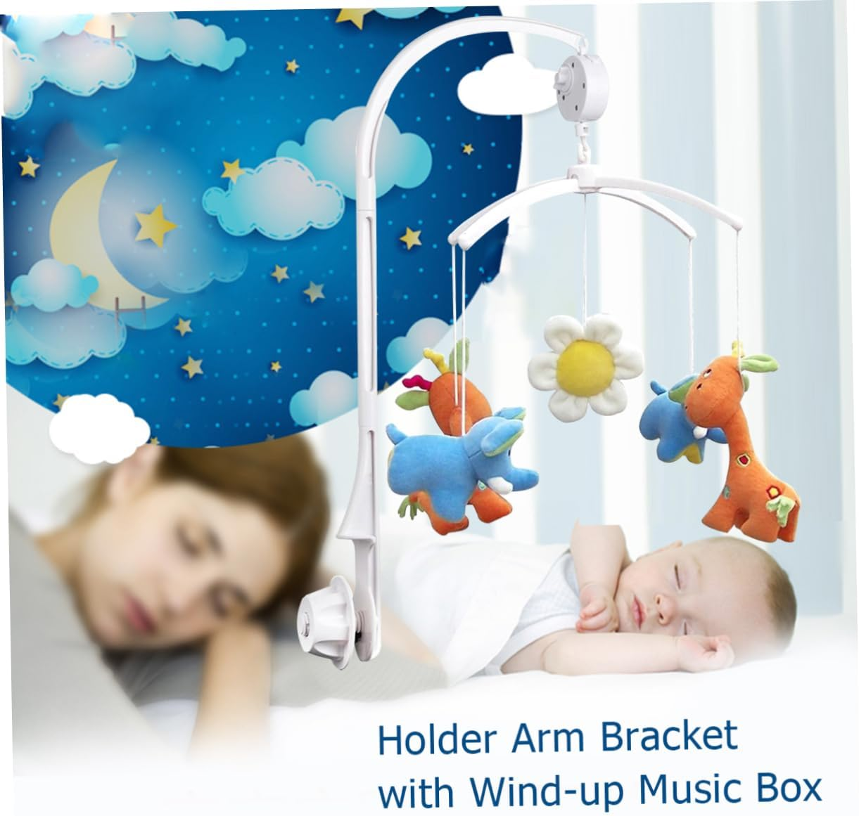 Vaguelly Hanging Bell Bracket for Crib Bell Holder Music Box Newborn Toys Months image number 3