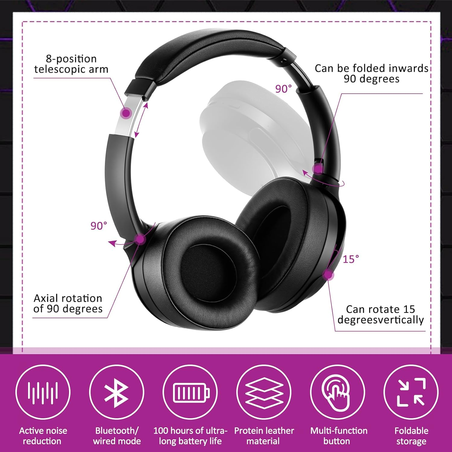 Dunzy 3 Pcs Ghost Hunting Equipment Kit with Ghost Box Headphones and Blindfold Spirit Hunting Equipment for Home Office Outdoor image number 2