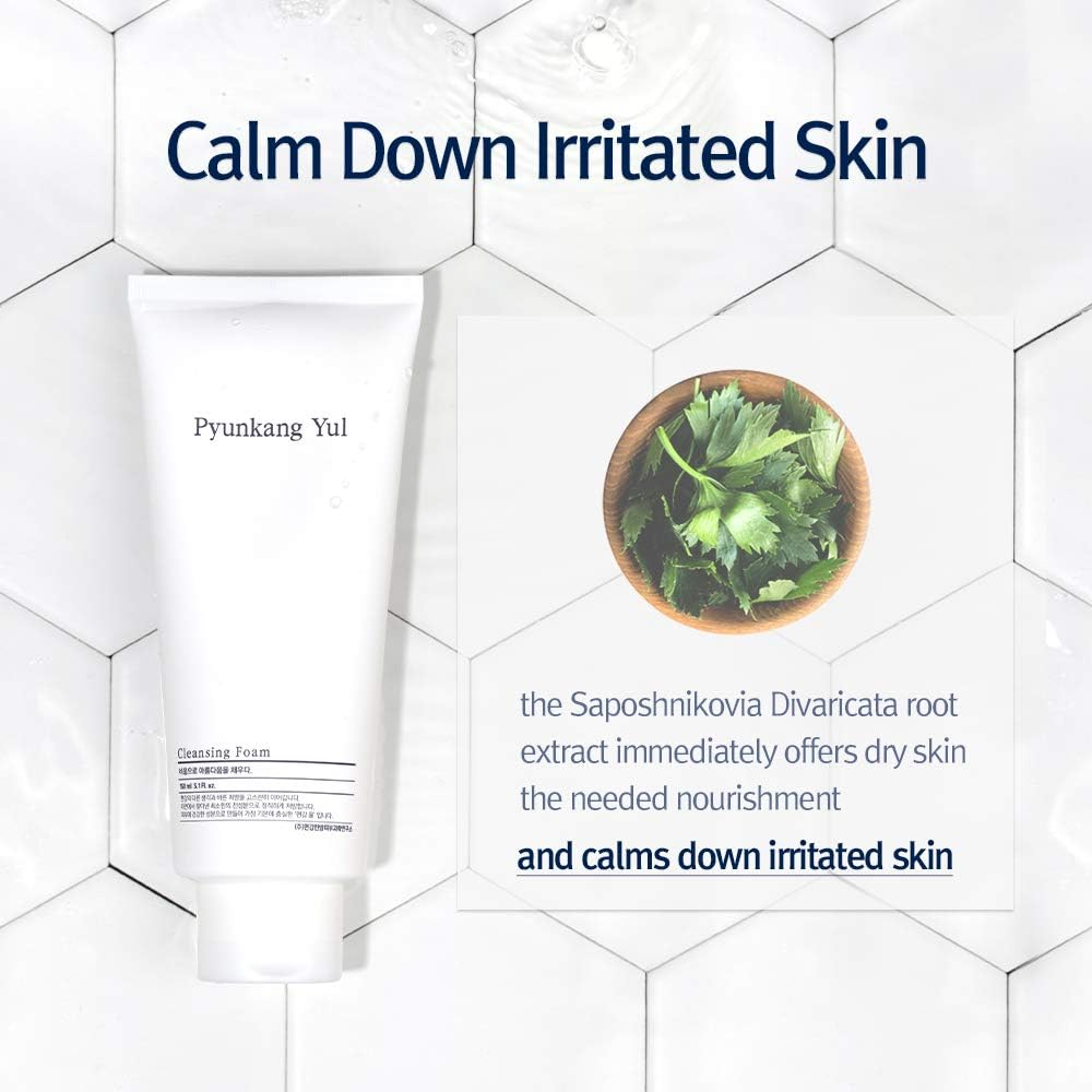 PYUNKANG YUL [PKY] Cleansing Foam - Korean Facial Wash for All Skin Types - Zero-Irritation Face Washer Extracted from Coconut - Moisturized Skin & Creating Moisture Barrier after Cleansing (5.1 Fl. Oz, 150Ml) image number 4