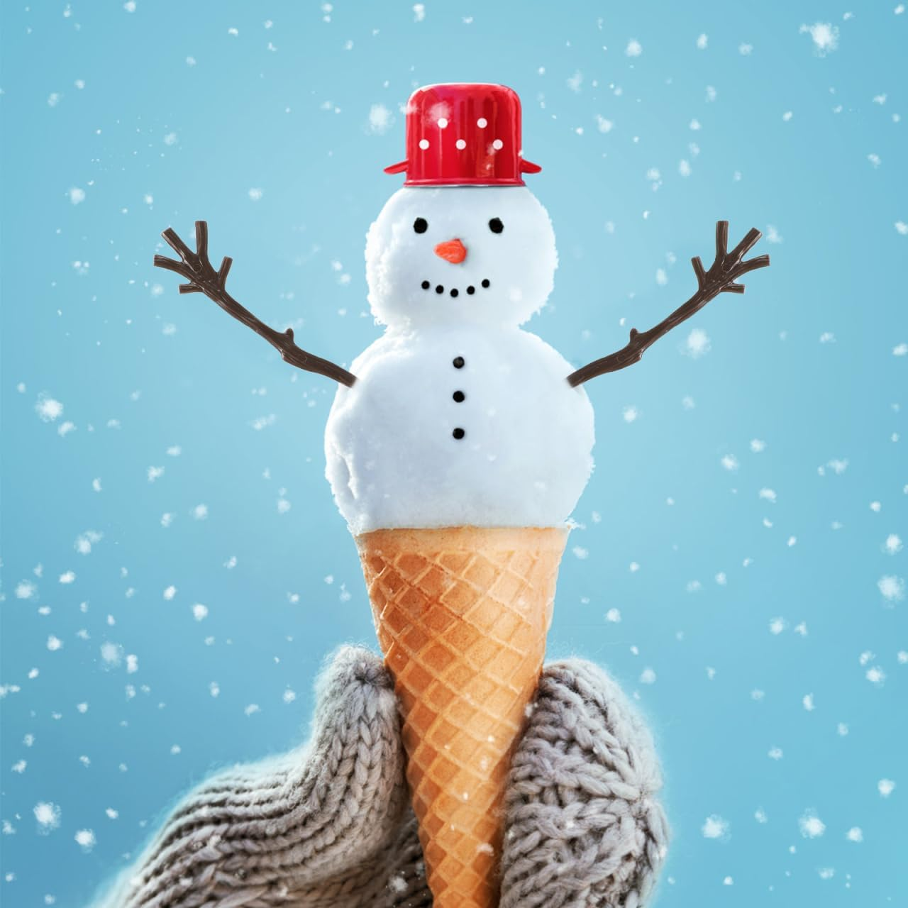 Abaodam 100Pcs Mini Plastic Snowman Hand Antler Shaped Tree Branch Snowman Crafts Kit for Party Favors Winter Xmas DIY Crafts Sewing image number 6