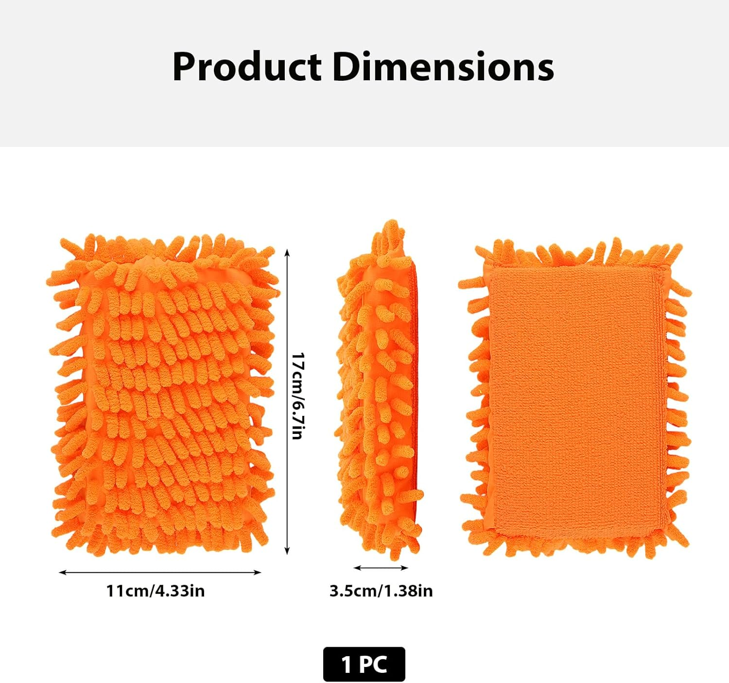 Professional Car Wash Sponge, Scratch-Free Microfiber Dual-Sided Cleaning Tool for Auto Detailing, Safe on Paint Glass Plastic Chrome Surfaces, Compatible with Car Wash Kits image number 5