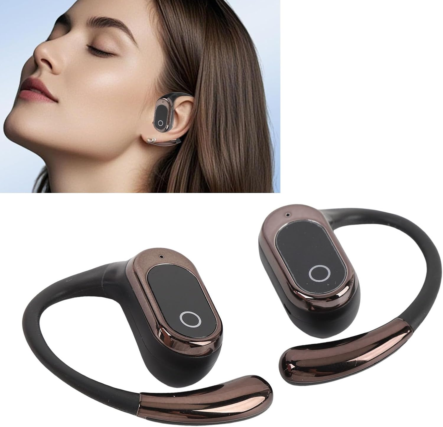 YUEHISY AI Real Time Translation Earbuds, Wireless BT Translator Headphones with 164 Languages 7 Modes, Charging Case, for Travel Business