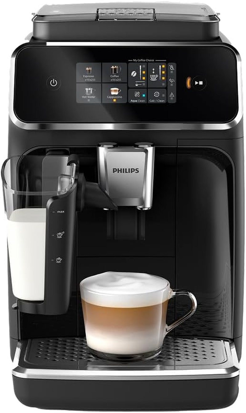 Philips Series 2300 Fully Automatic Espresso Machine - 4 Hot Drinks, Fast Clean, 40% Quieter Silentbrew, Aquaclean Filter, New 2025 Model, Glossy Black (EP2331/30) image number 3