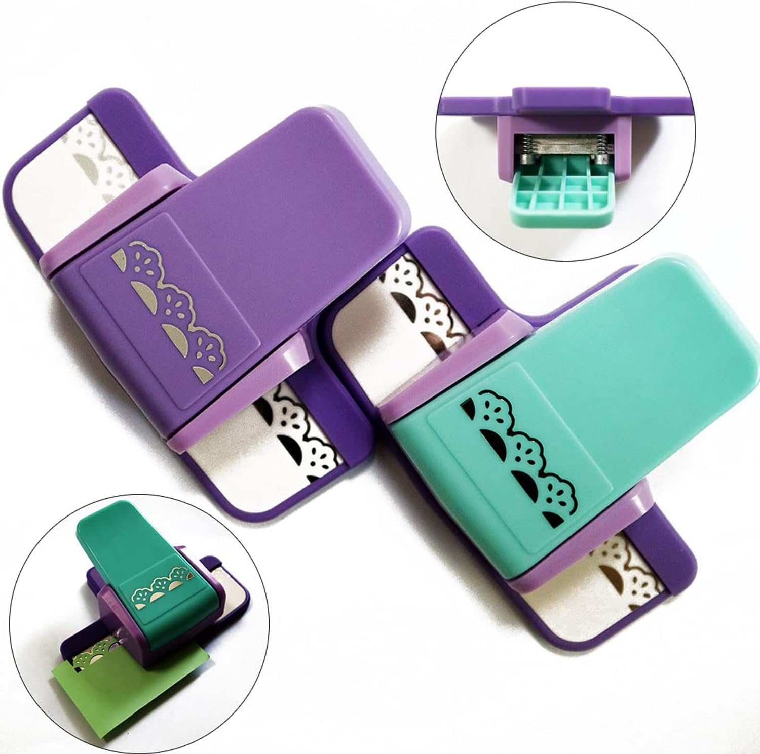 Circle Hole & Fancy Border Paper Puncher | for DIY Crafts, Scrapbooking, Cards & Christmas Party Decor image number 2