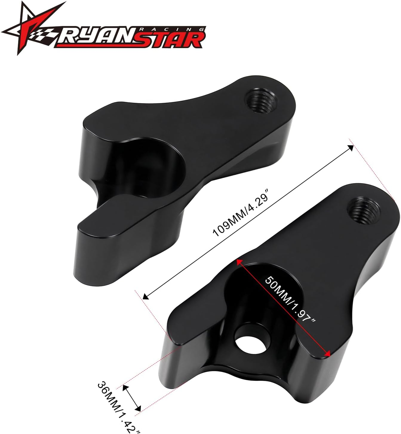 RYANSTAR RACING 2 Inch Lowering Blocks Kit Rear Slam Lowering Blocks Compatible with Harley Davidson Touring Street Glide 2002-2023 Compatible with Harley Davidson Touring Models image number 2