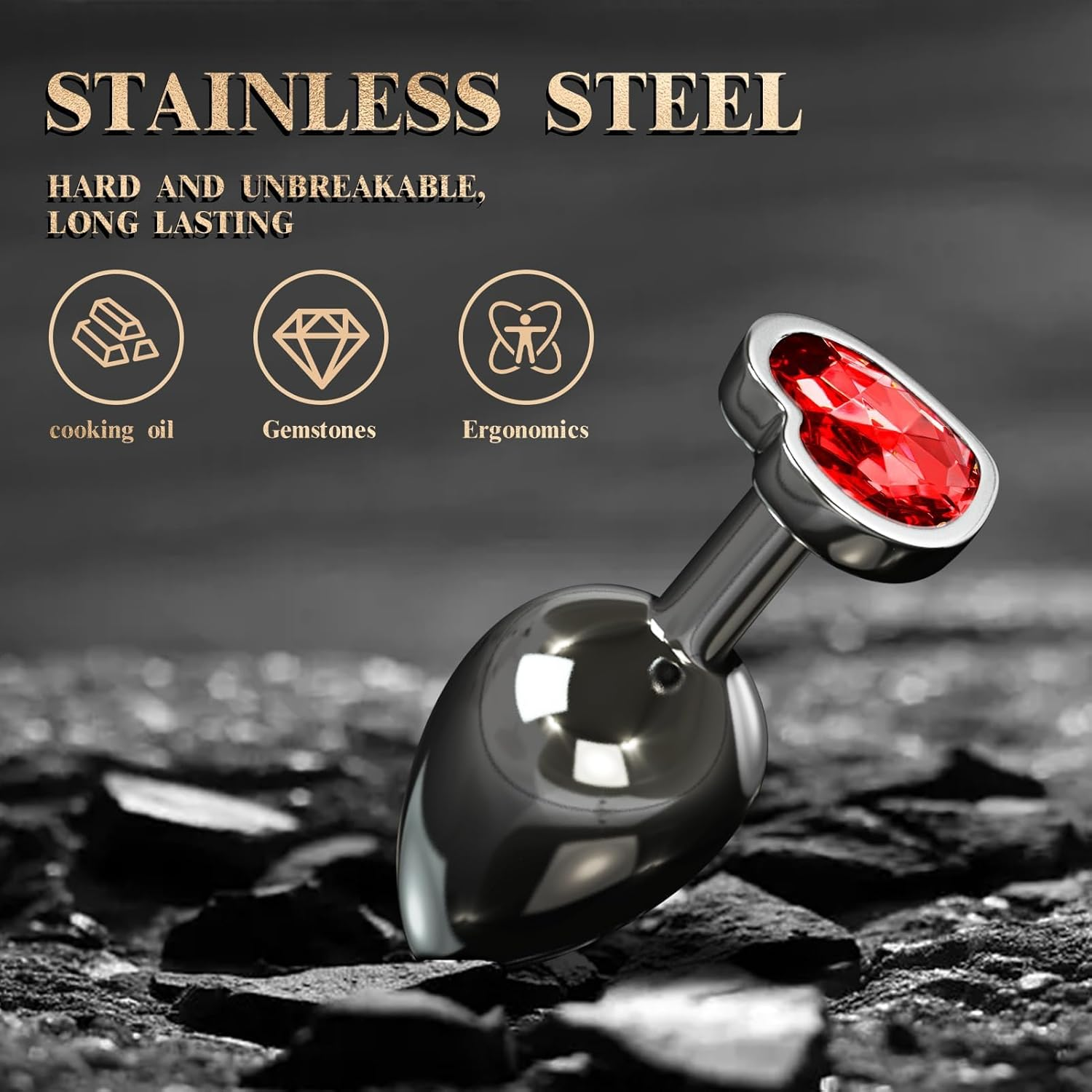 Portable Jewel Plug Adult Butt Toy Relaxing Anales Tool for Women Men Sunglasses image number 2