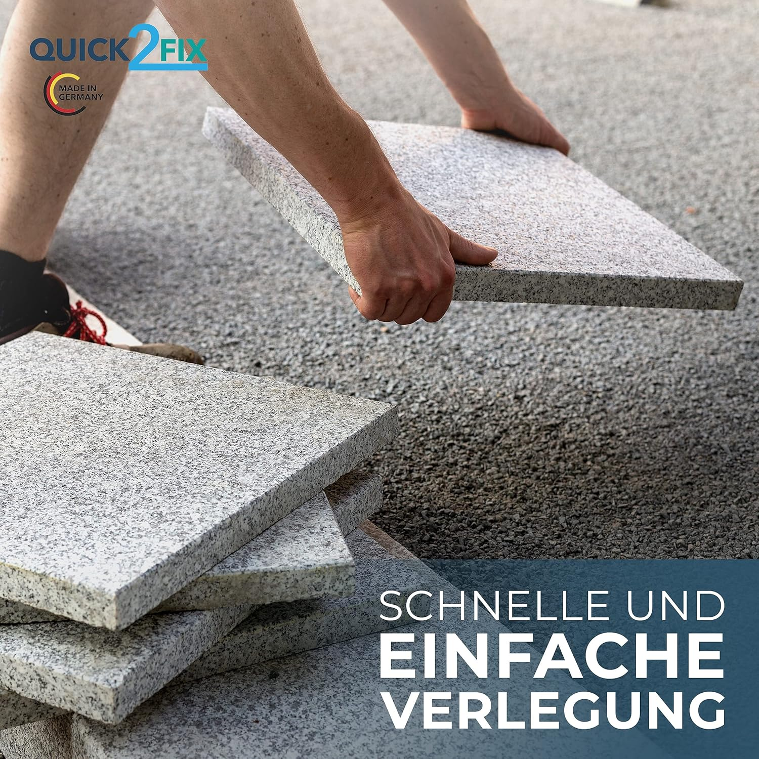 QUICK2FIX&reg; 5 Mm Professional Joints for Patio Tiles 5 Mm X 20 Mm (W X H) 100 Pieces for Outdoor Laying with Predetermined Breaking Point Can Be Used as a T-Piece - Made in Germany