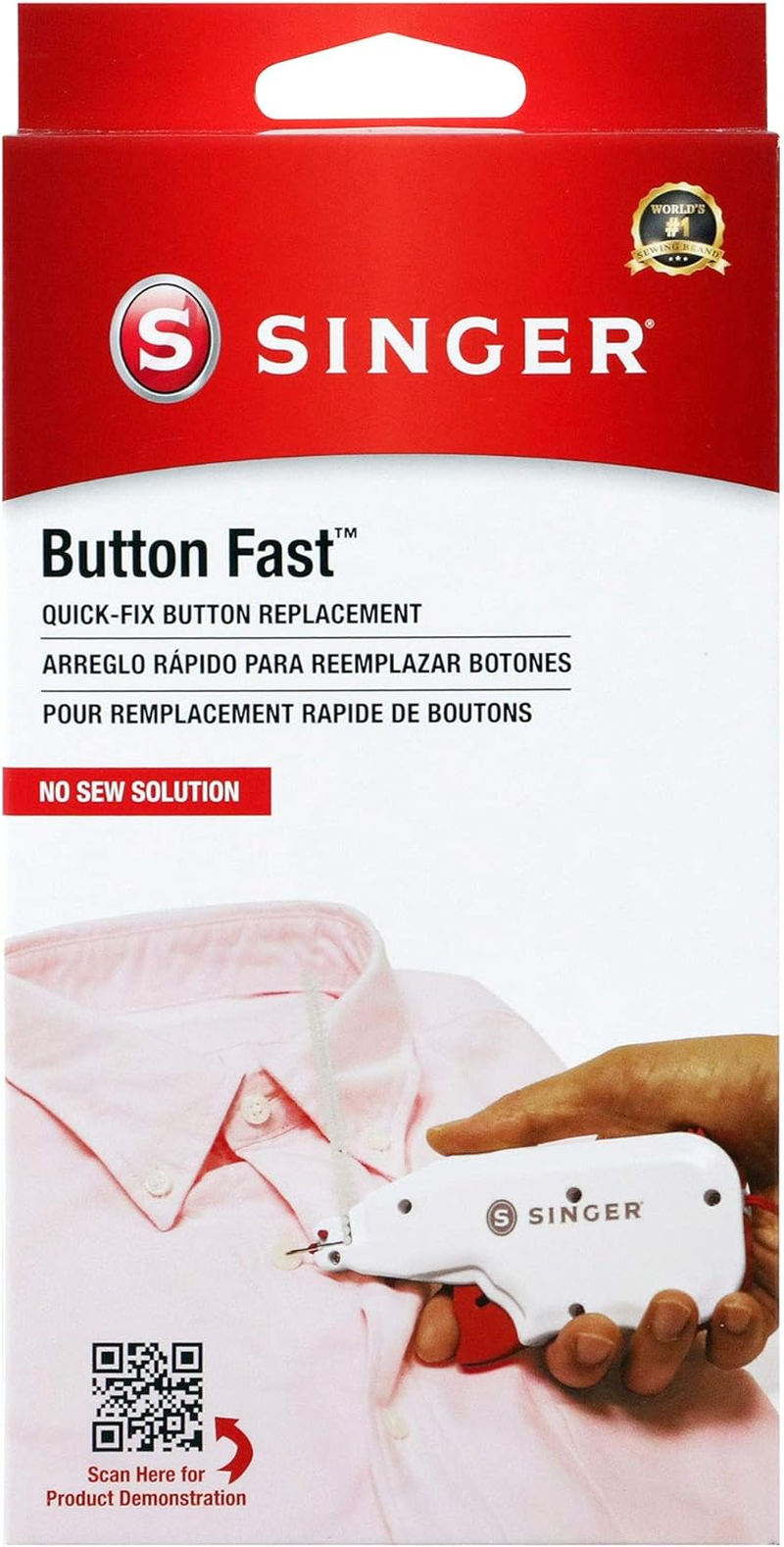 Singer Button Fast Quick-Fix Button Replacement Tool with 60 Fasteners and 12 Buttons (01933) - Tool, Fasteners,  Buttons image number 6