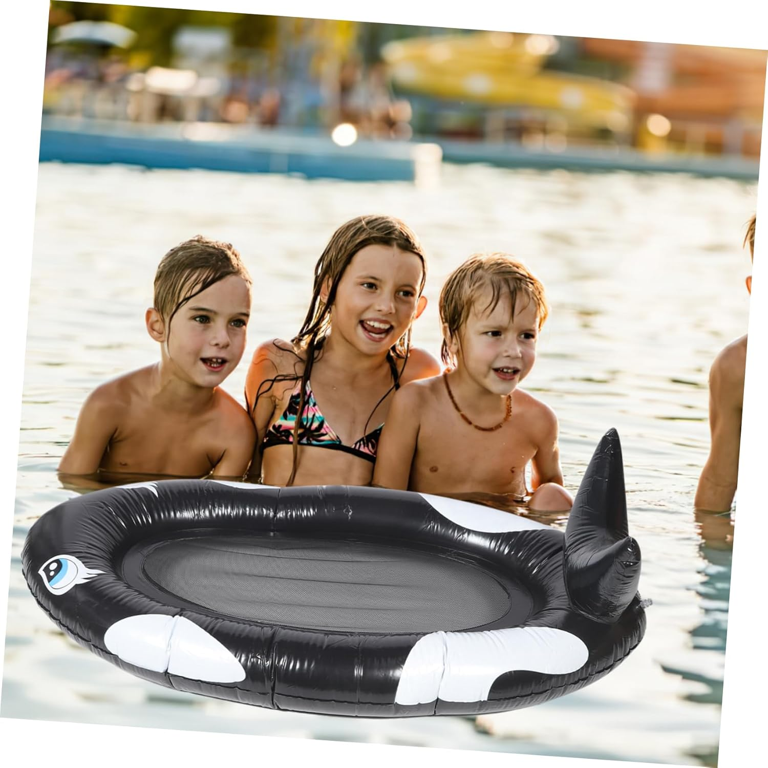 Foldable Inflatable Pool Hammock Fine Mesh Multi-Functional Floating Recliner for Adults Portable Chair for Relaxing Pool Beach image number 4