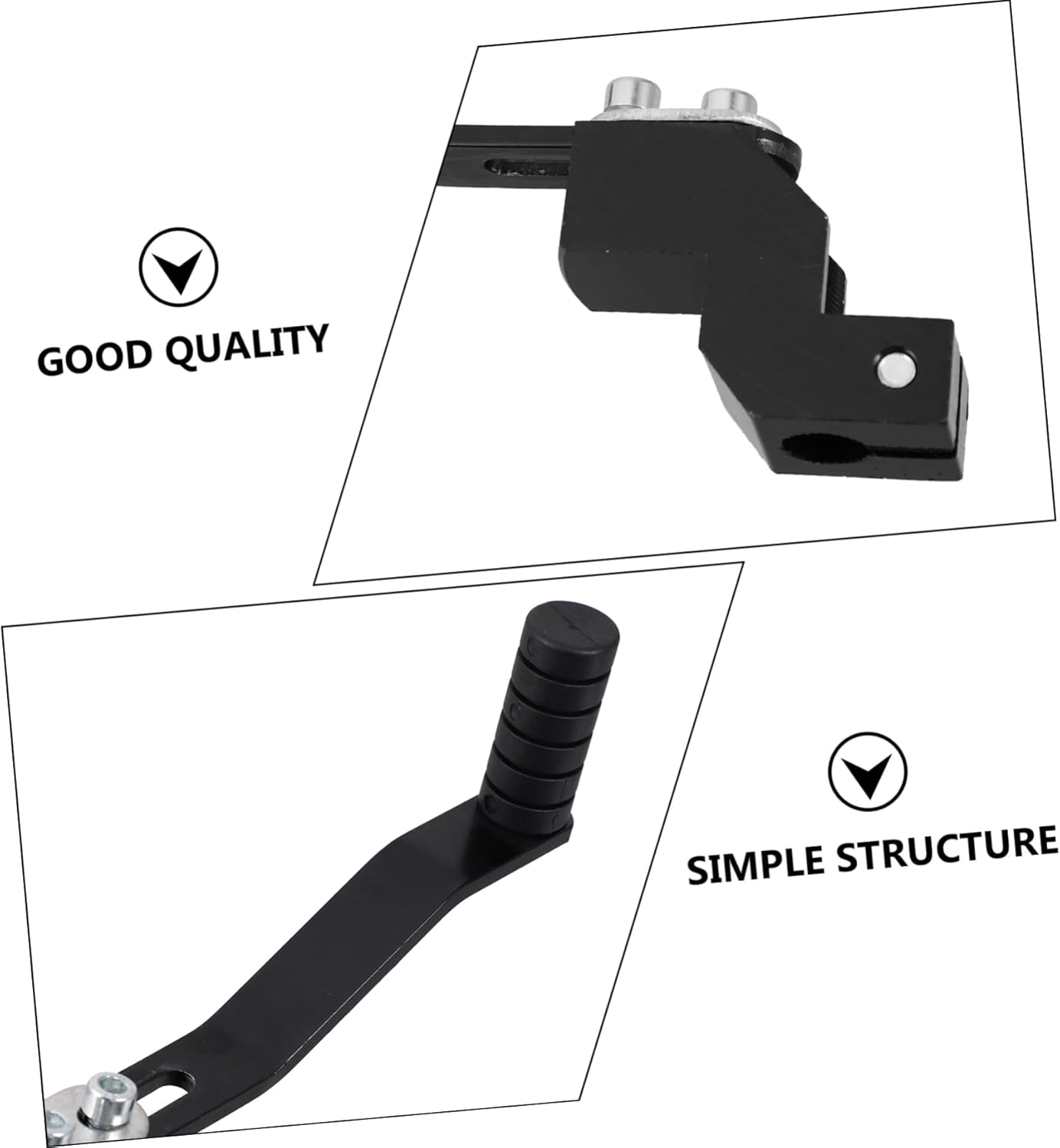 Mikinona Motorbike Aluminum Alloy Heel Toe Gear Shifter Lever Pedal Suitable for Motorcycle Racing and Road Use Black image number 5
