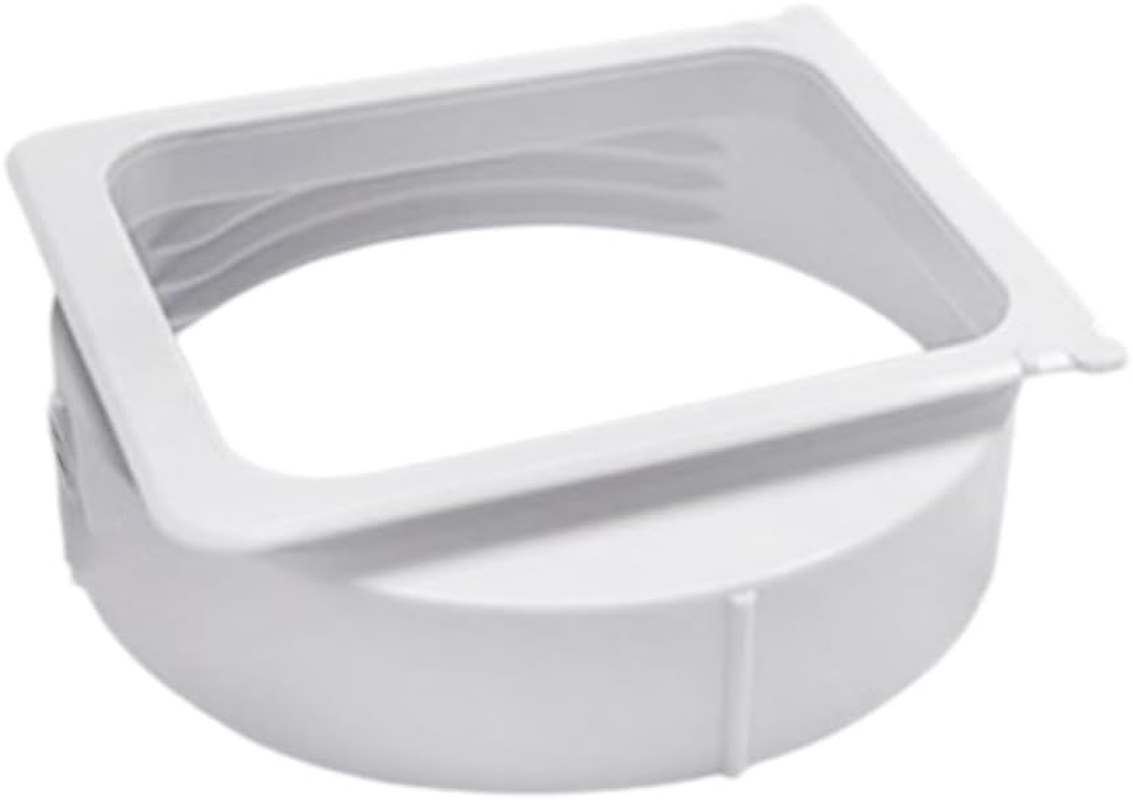Easybymall 15Cm White ABS Plastic Portable Mobile Air Conditioner Extractor Adapter Hardware Parts image number 2