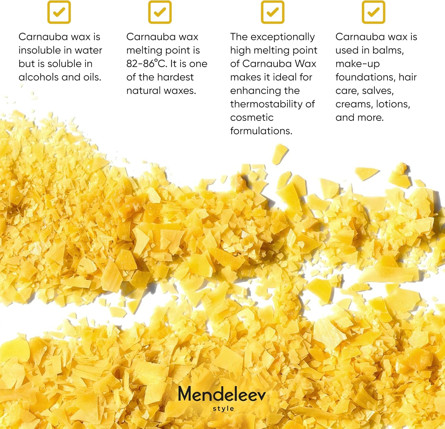 13 Oz (365 Gram) Carnauba Wax Flakes Pure Carnauba Wax Bulk for Wood Polishing image number 3