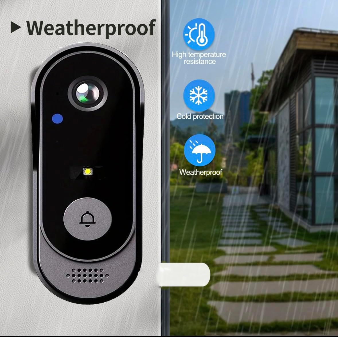 Video Doorbell with Two-Way Audio 2.4G Wireless Smart 4.3" LCD Screen Intercom Video Doorbell Camera Monitor Home image number 4