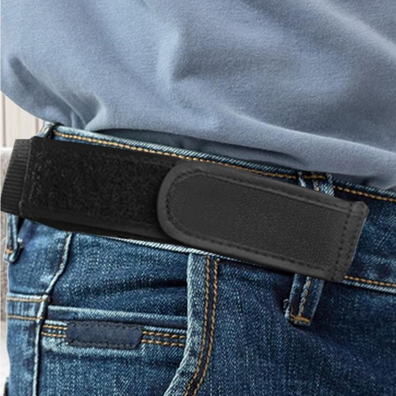 Buckleless Belt Men | Buckless Belts for Men,Adjustable Replacement Quick Release Comfortable Tightener for Uniform Travel Jeans Driving Casual157/200) image number 6