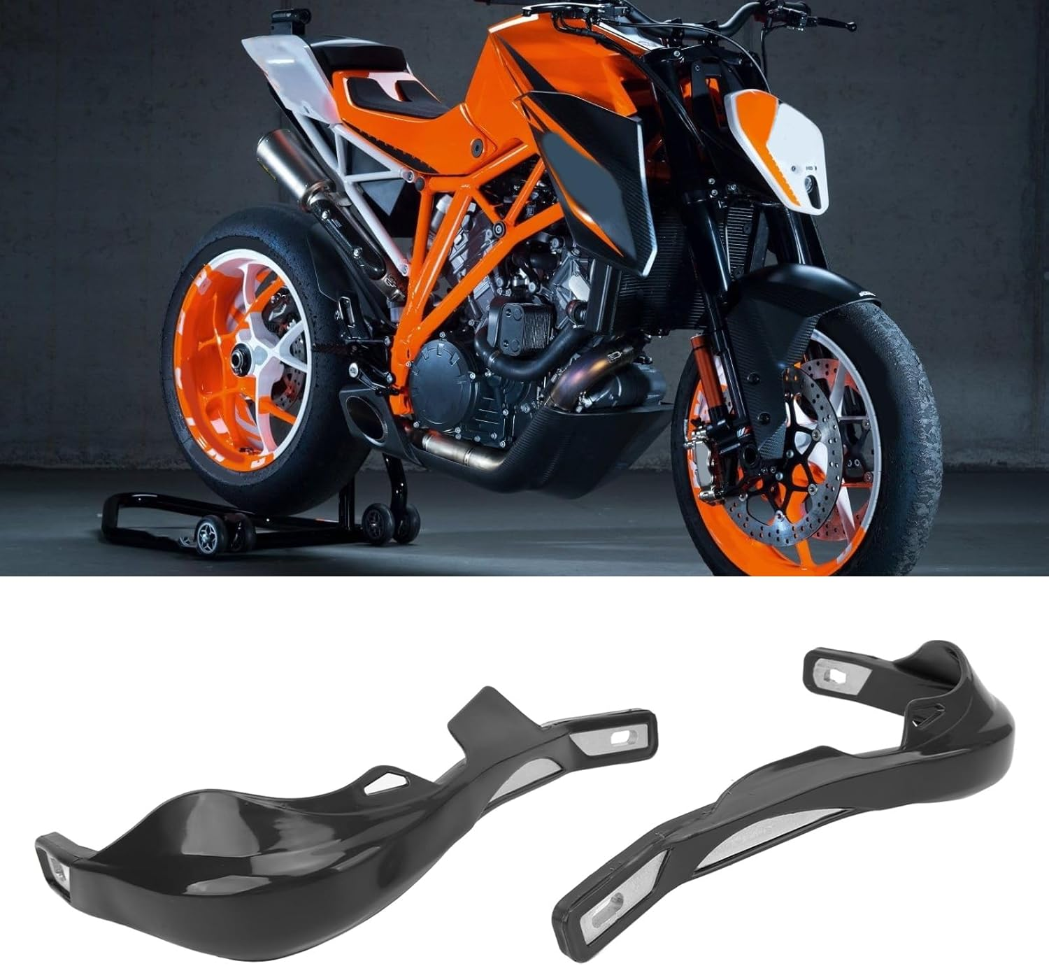 Motorcycle Handguards, Handle Bar Hand Brush Guard, Effective Wind And, Handlebar Hand Brush Guards, Handle Protector Replacement For, CR, EXC, YZF WRF - White image number 3