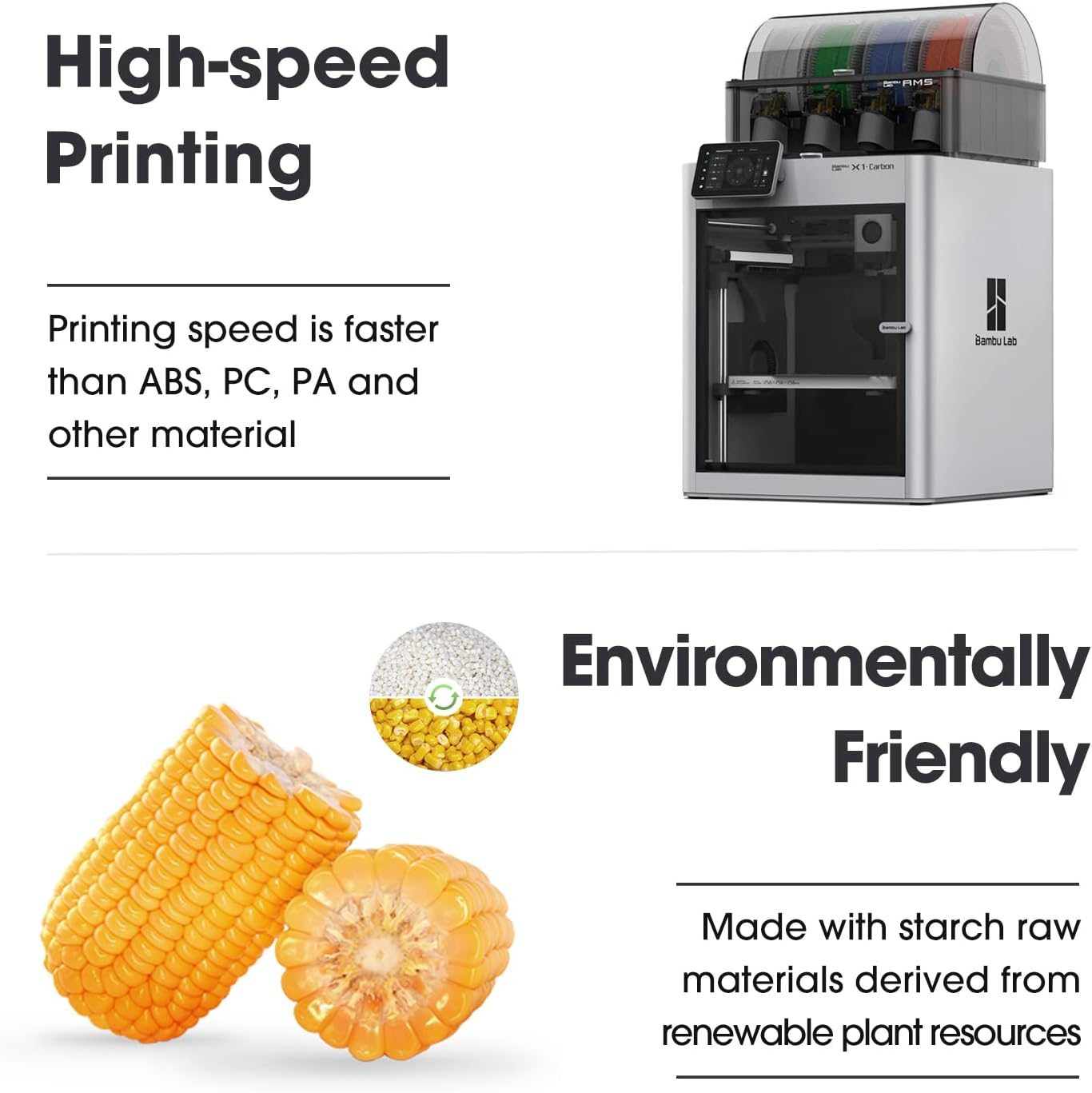 Esun Upgraded Matte PLA Filament 1.75Mm, PLA 3D Printer Filament, Shine-Free Color, Frosted Texture, 1KG per Spool, 2 Spools 3D Printing Filament, Deep Black and Deep Black image number 4