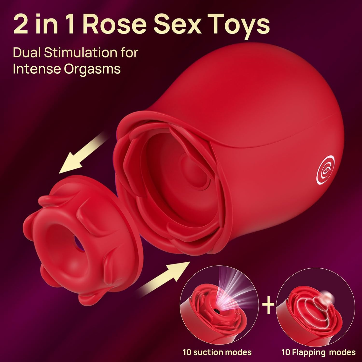 Vibrator Sex Toys for Women with 10 Sucking & Vibrating Modes for Couples Clitoral Nipple Rose Clitoral Vibrators G-Spot Sucking Sex Toy Clitoral Stimulator