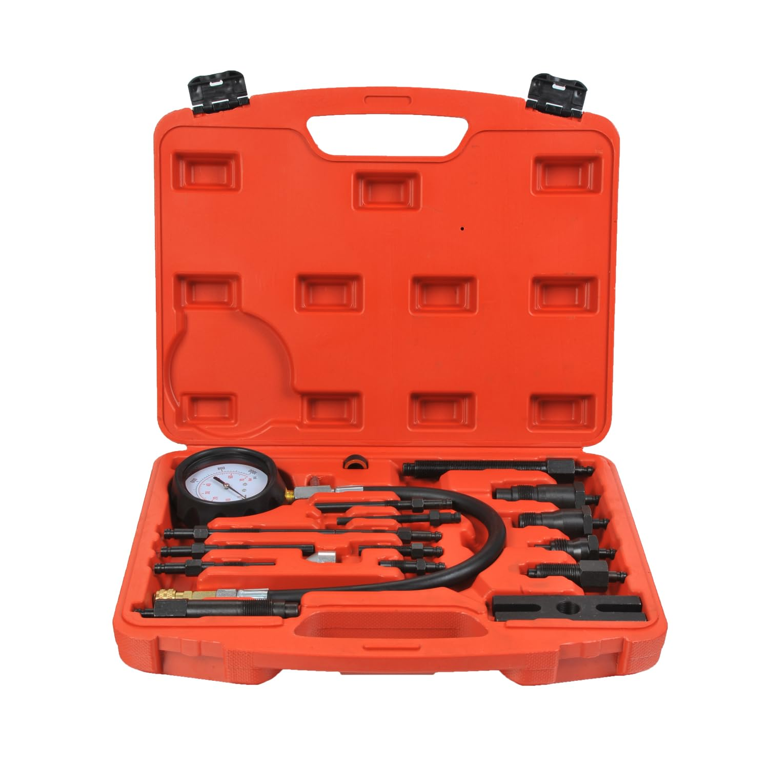 17 Pc Diesel Engine Compression Tester Kit Tool Set Automotive Compressor